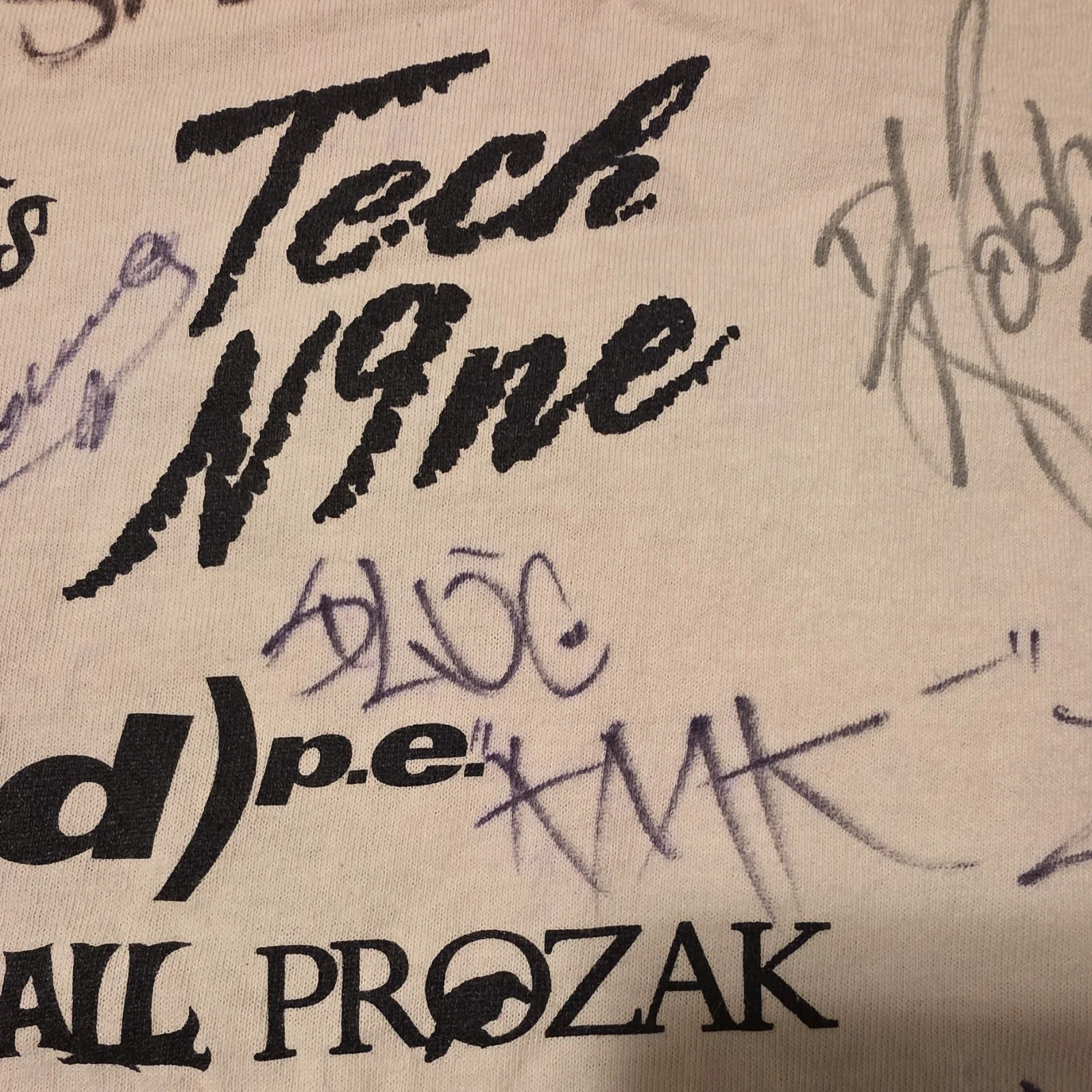 Strange Noize Tour 06 Tech N9ne Autographed XL White 100% Cotton T-Shirt, image 5