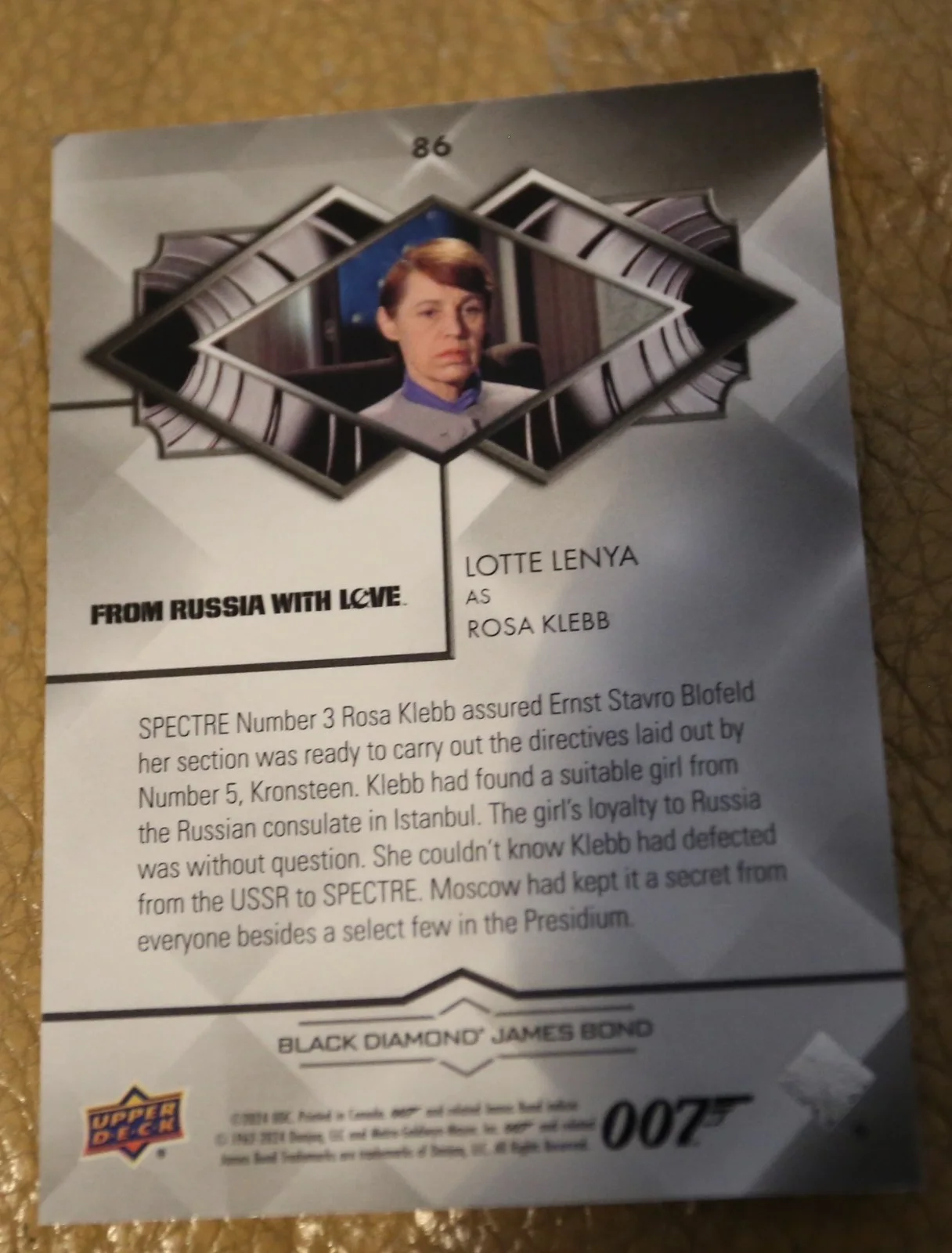 JAMES BOND NUMBER 79 of 199 LOTTE LENYA AS ROSA KLEBB BLACK DIAMOND TRADING CARD, изображение 2
