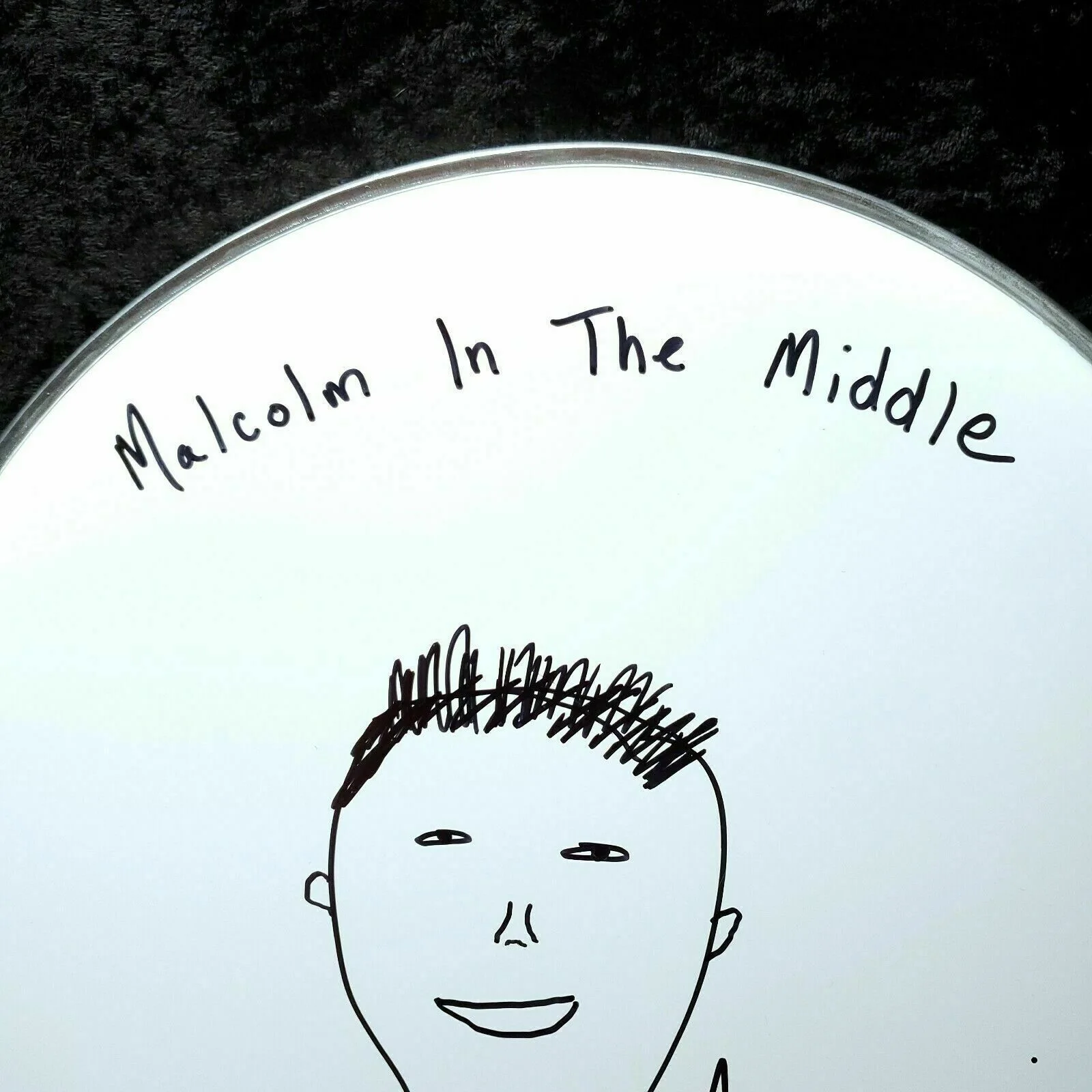 Frankie Muniz — Frankie Muniz Malcolm In The Middle Celebrity Sketch Signed Drum Head VERY RARE, изображение 2
