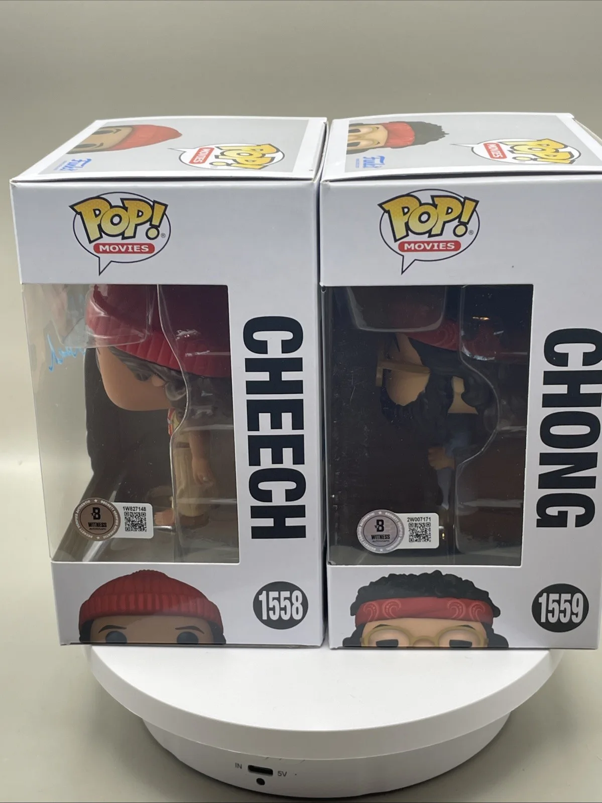 Cheech, Chong — Funko Pop! Cheech & Chong Signed Set Up In Smoke #1558 #1559 Beckett Authentic, image 2