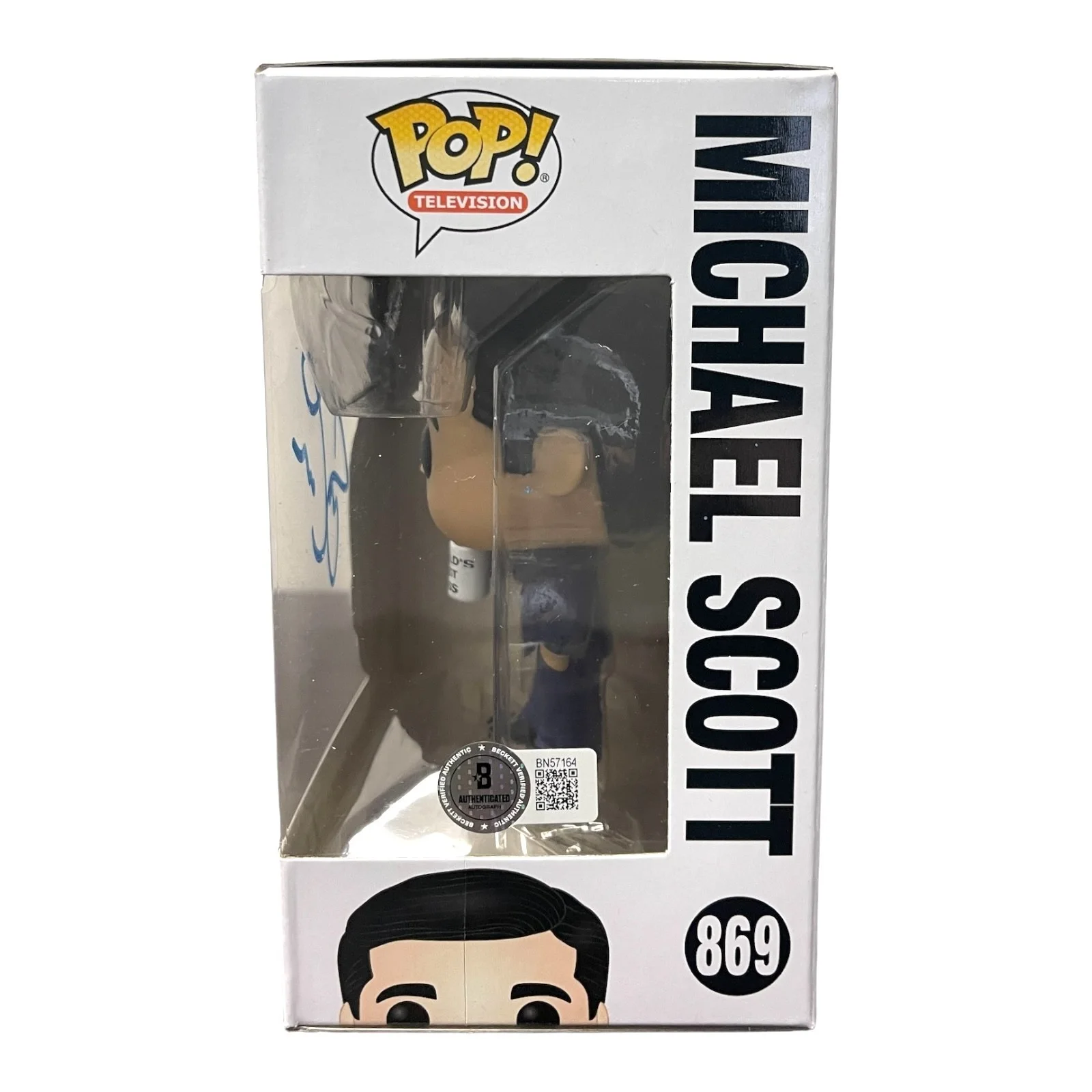 STEVE CARELL — Steve Carell Signed Autograph The Office Funko Pop 869 Beckett BAS Michael Scott, изображение 2