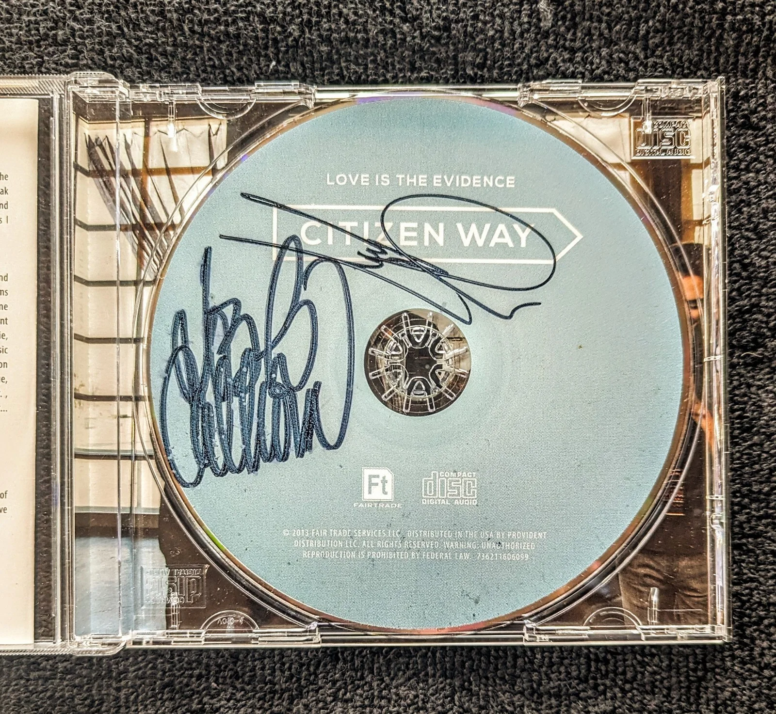 Citizen Way Love Is The Evidence CD & Booklet Signed Autographed Album, изображение 2