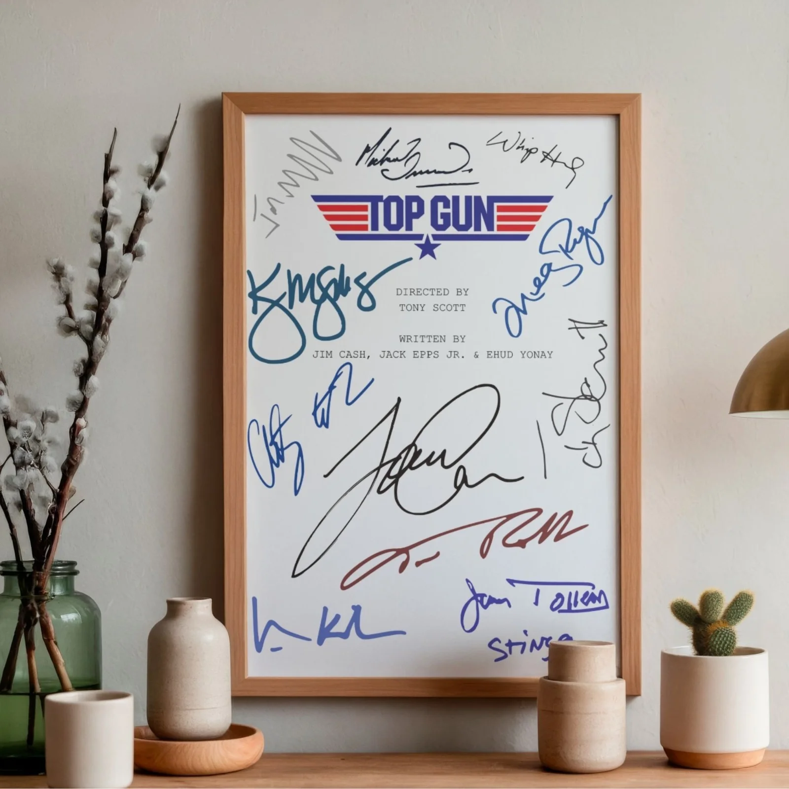 Top Gun Inspired Poster A4 Pre-Printed Autograph Print Script Style Wall Art, image 2