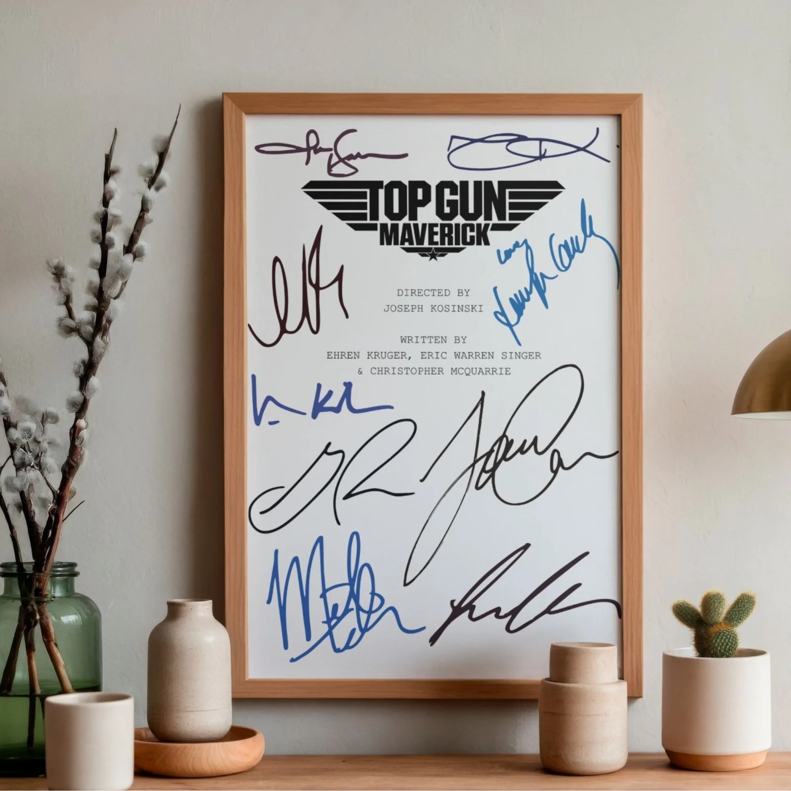 Top Gun Maverick Inspired Poster A4 Pre-Printed Autograph Print Script Style Art, image 2