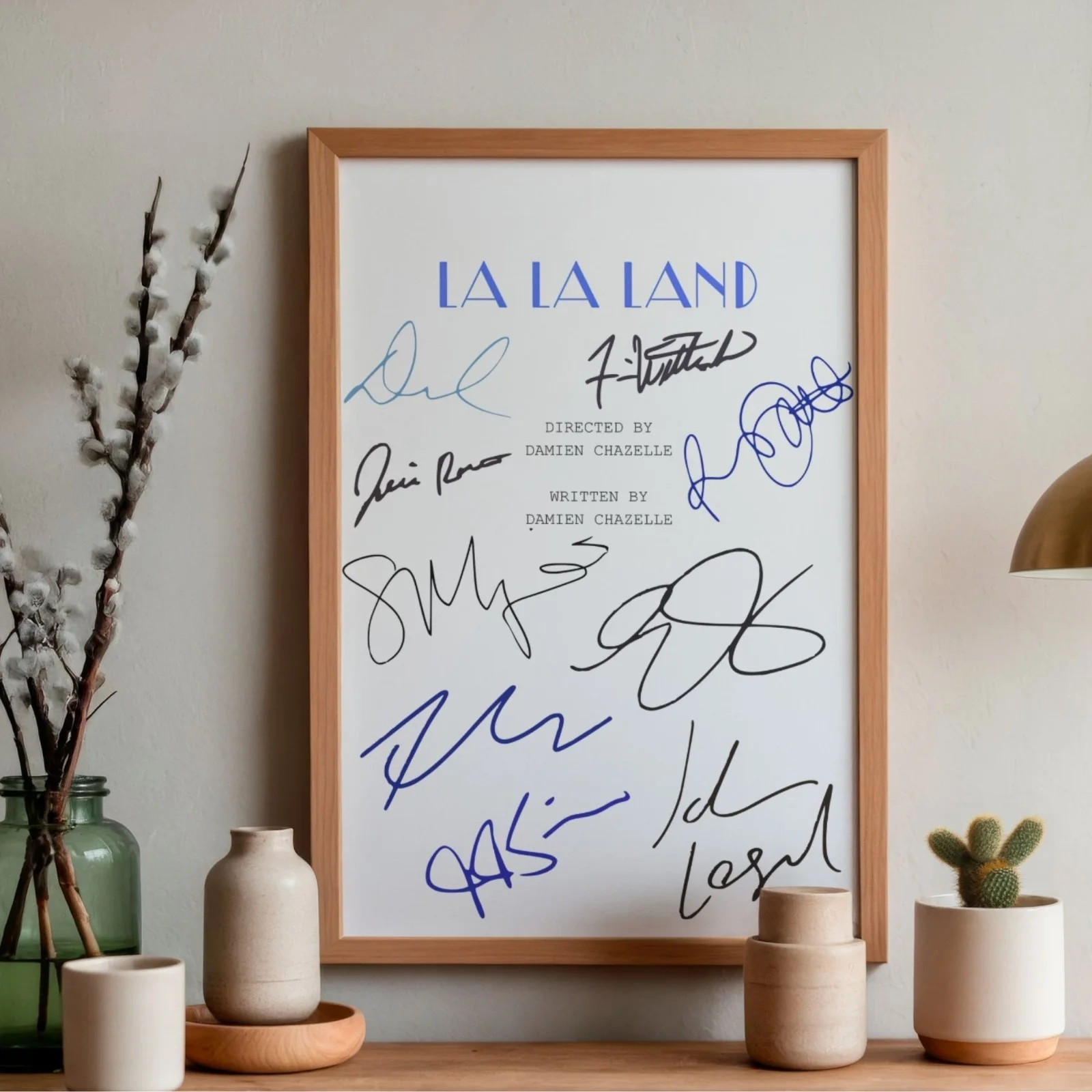 La La Land Inspired Poster A4 Pre-Printed Autograph Print Script Style Film Gift, изображение 2