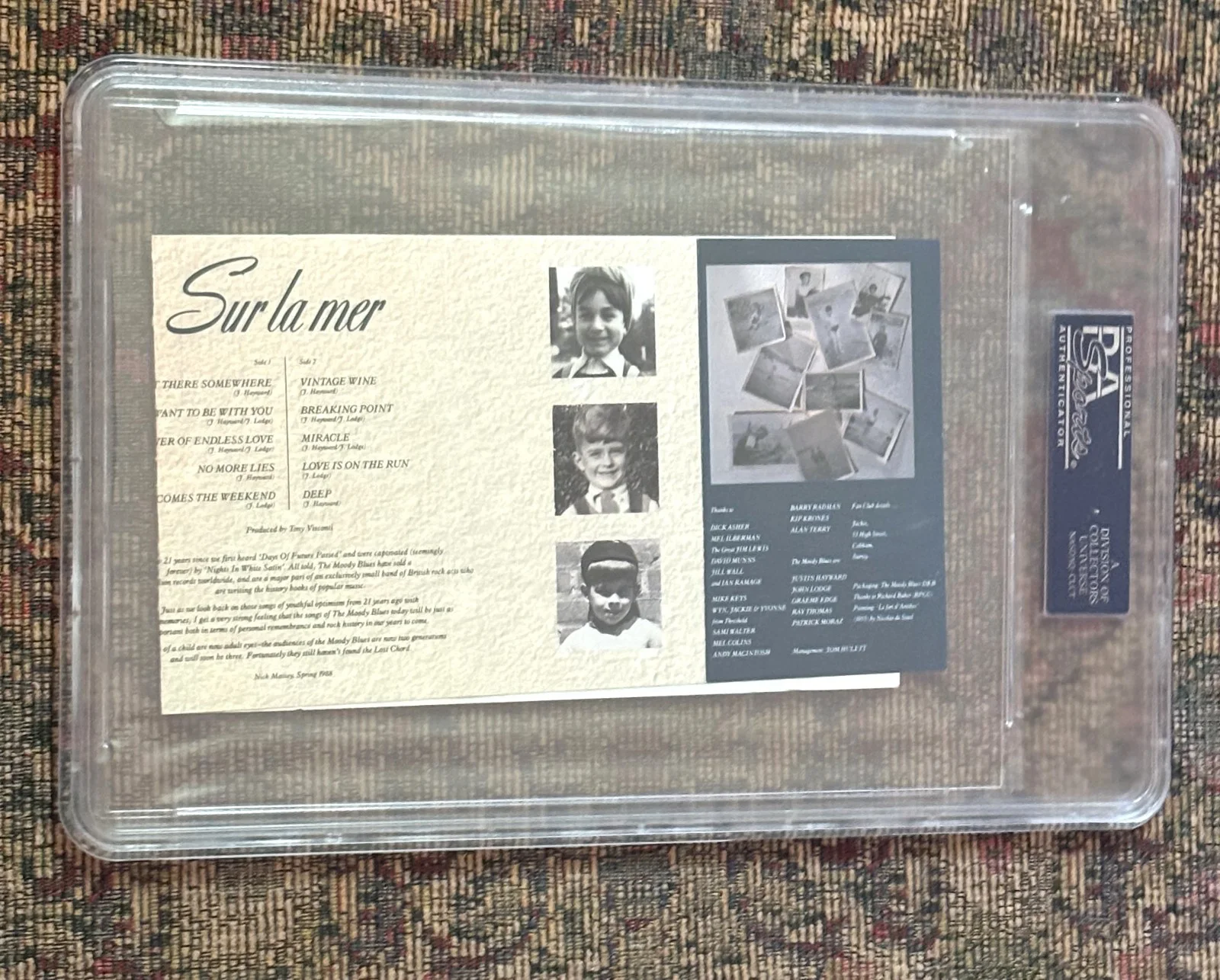 Patrick Moraz Moody Blues Signed w/ Sketch Cassette PSA Certified & Graded 8, изображение 5