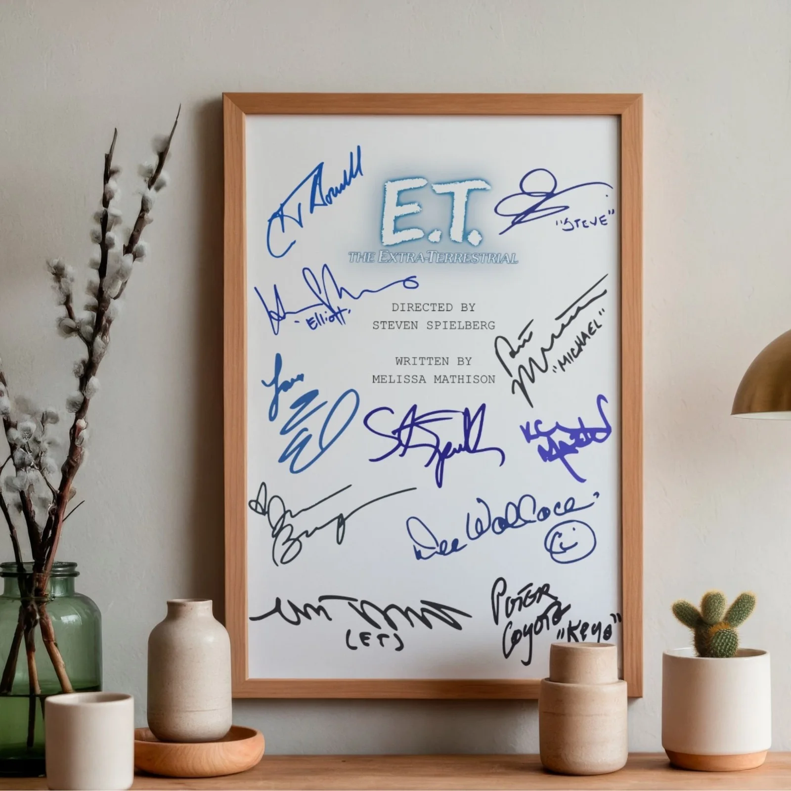 ET Inspired Poster A4 Pre-Printed Autograph Script Style Wall Art Sci-fi Gift, image 2