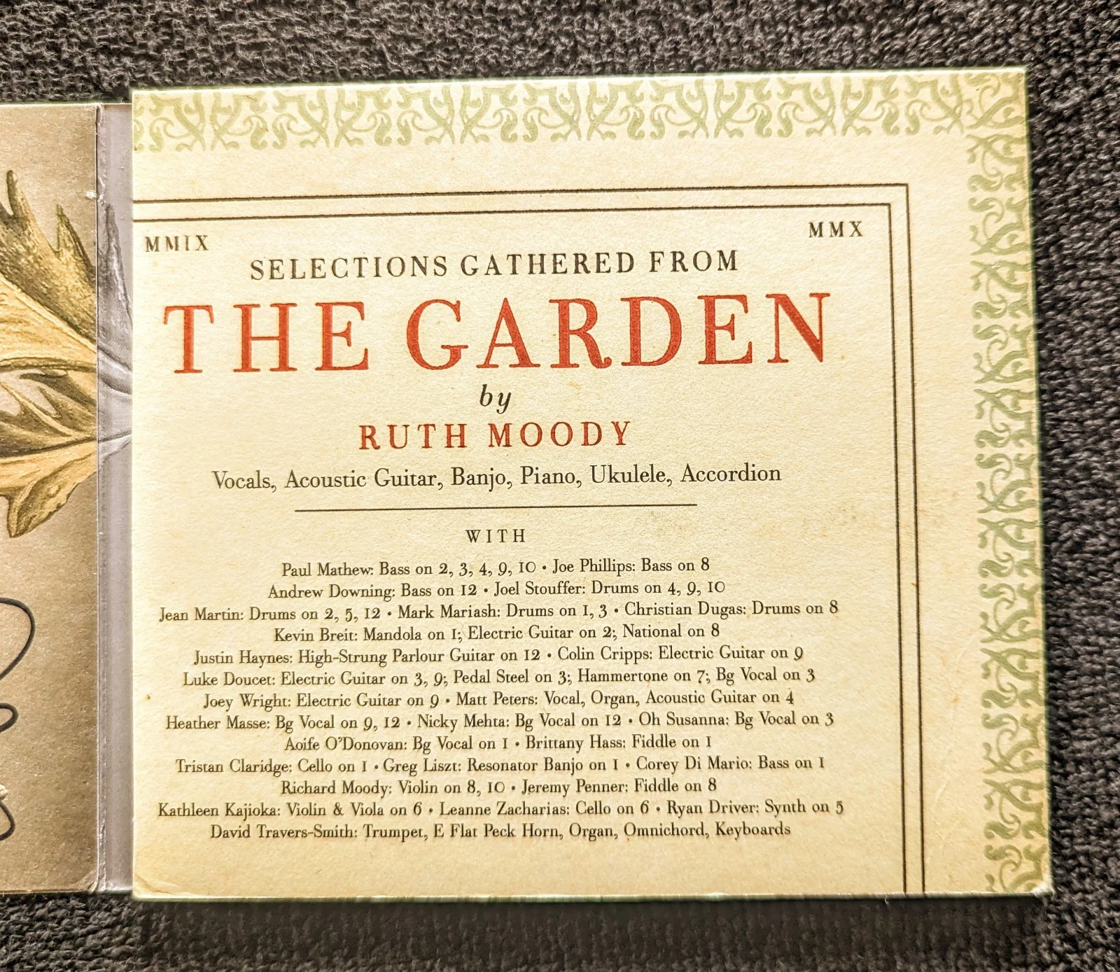 Ruth Moody The Garden Original Music CD & Booklet Signed Autographed Album, изображение 3