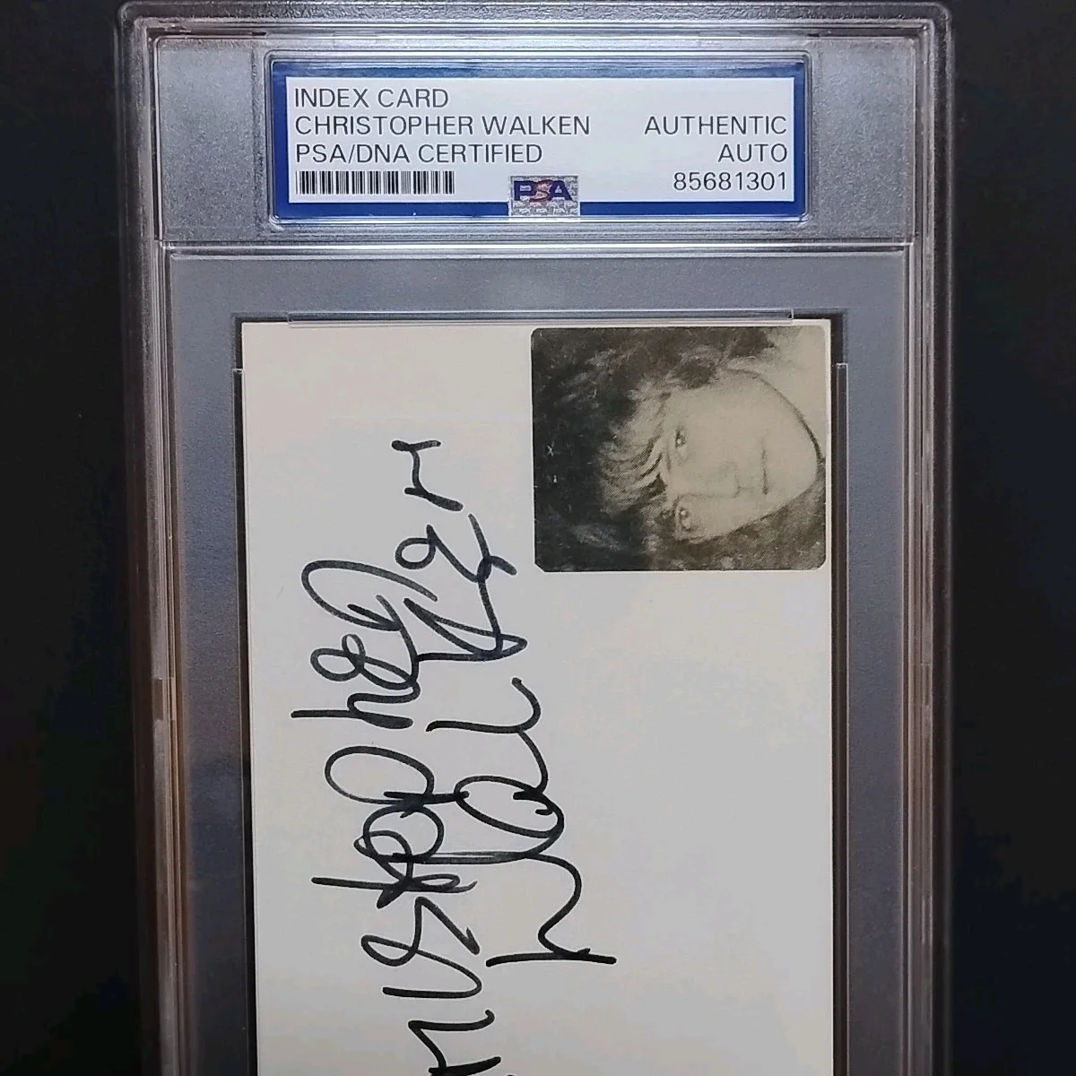 Christopher walken — Christopher Walken Autographed 3x5 PSA/DNA Vintage Full Signature, image 2