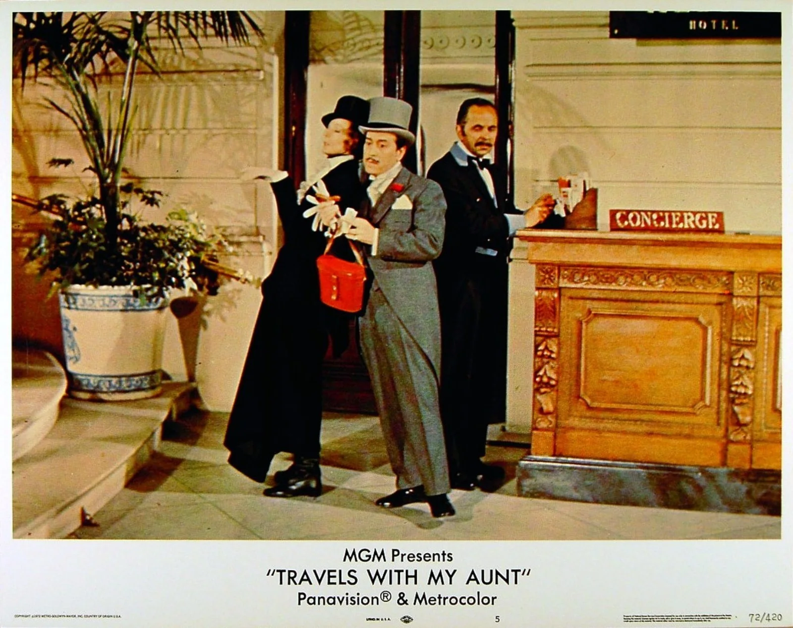 TRAVELS WITH MY AUNT 1972 Maggie Smith, Alec McCowen 4 U.S. LOBBY CARDS, изображение 2