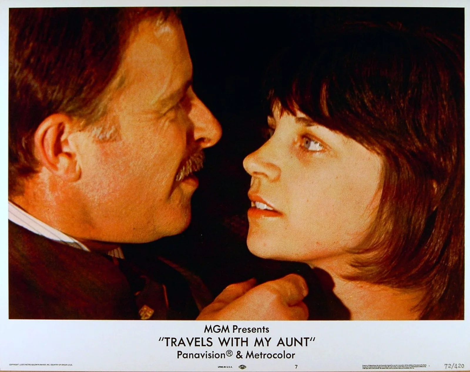 TRAVELS WITH MY AUNT 1972 Maggie Smith, Alec McCowen 4 U.S. LOBBY CARDS, изображение 3