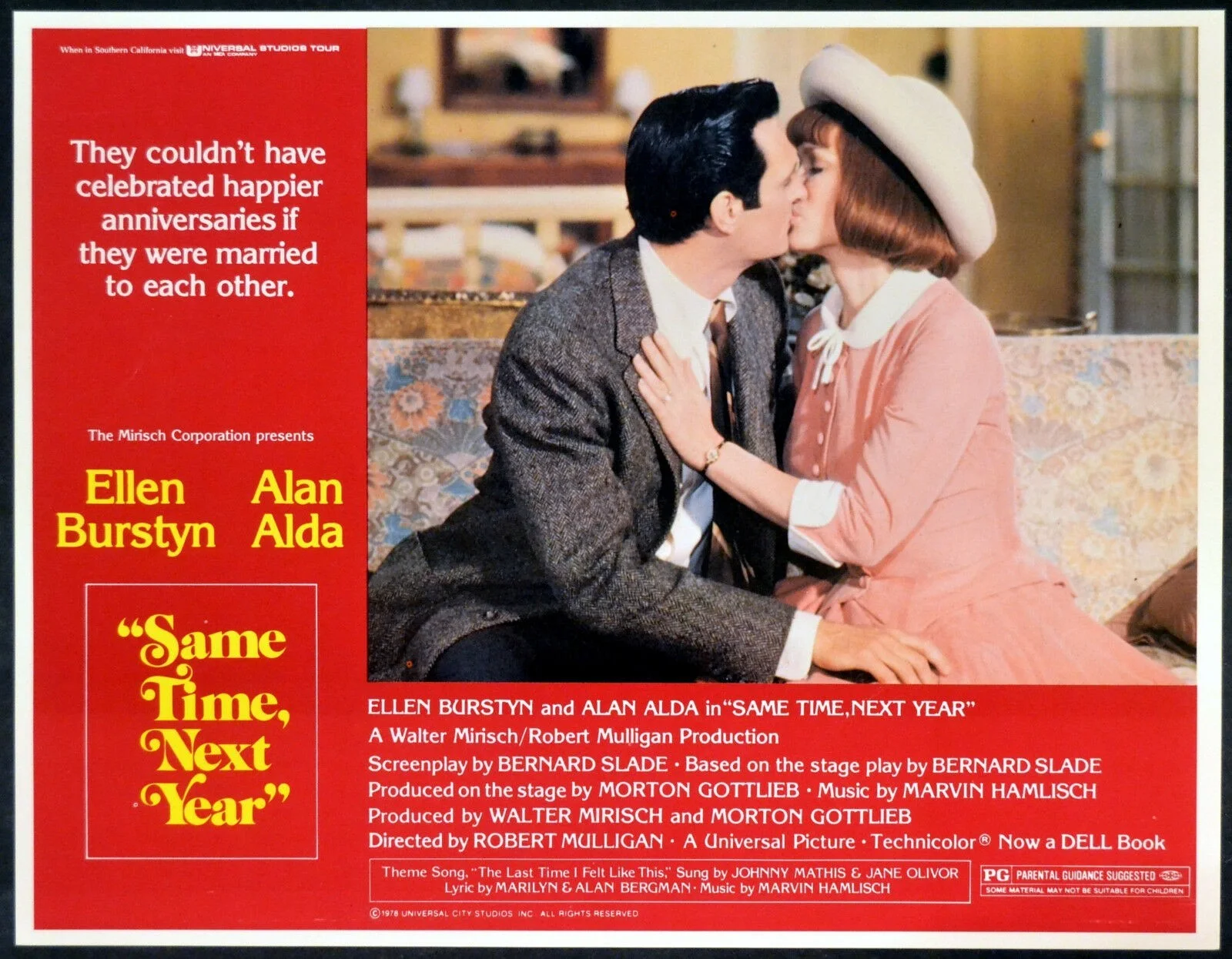 SAME TIME NEXT YEAR 1978 Ellen Burstyn, Alan Alda 4 LOBBY CARDS, image 3