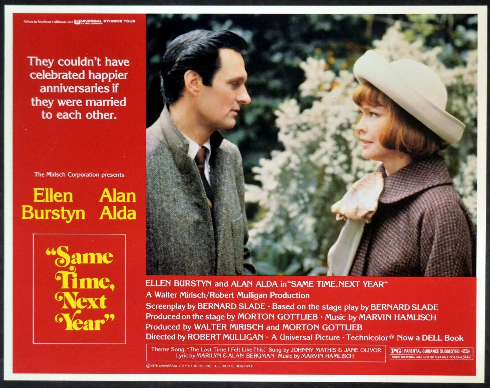 SAME TIME NEXT YEAR 1978 Ellen Burstyn, Alan Alda 4 LOBBY CARDS, image 4