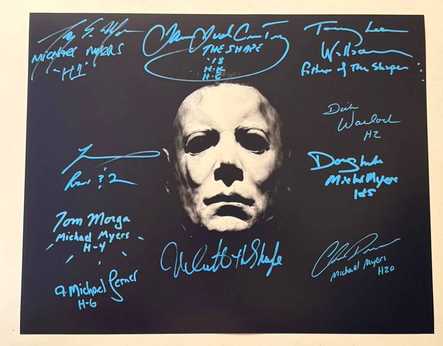 Multiple — Nick Castle + 8 Signed Michael Myers Halloween 16x20 Horror Photo EXACT PROOF A