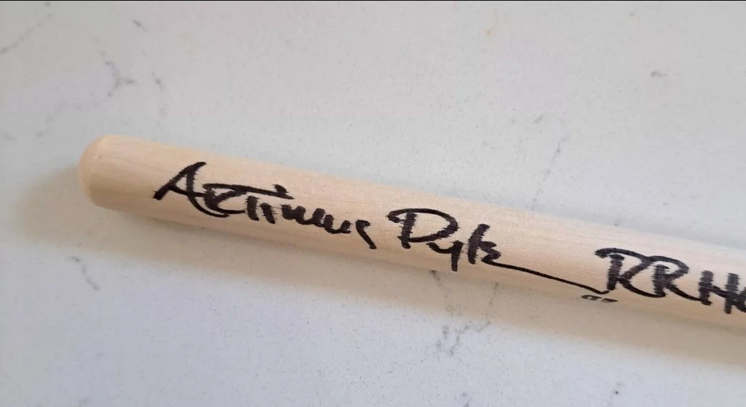 ARTIMUS PYLE Signed & Inscribed Drumstick "RR HOF 2006 RUZ" Lynyrd Skynyrd JSA, image 2