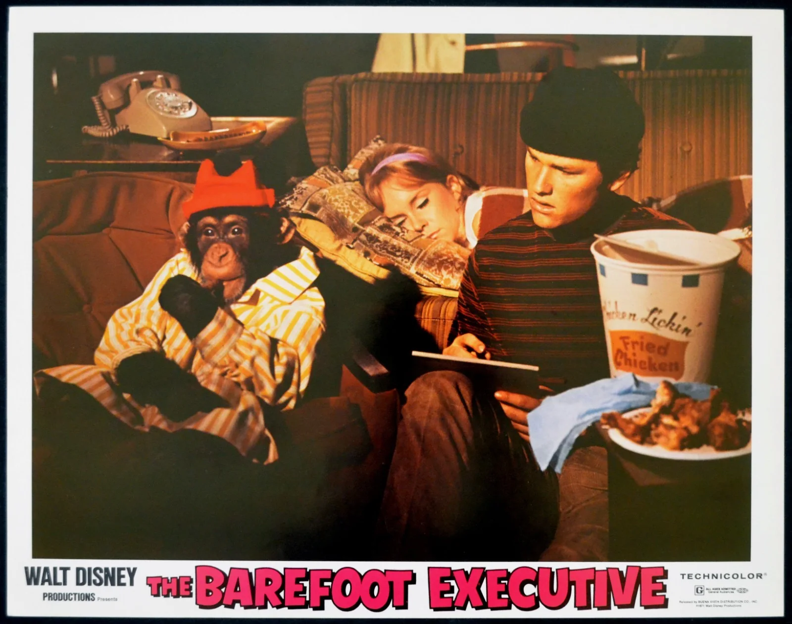 BAREFOOT EXECUTIVE Kurt Russell, Heather North LOBBY SET, image 4