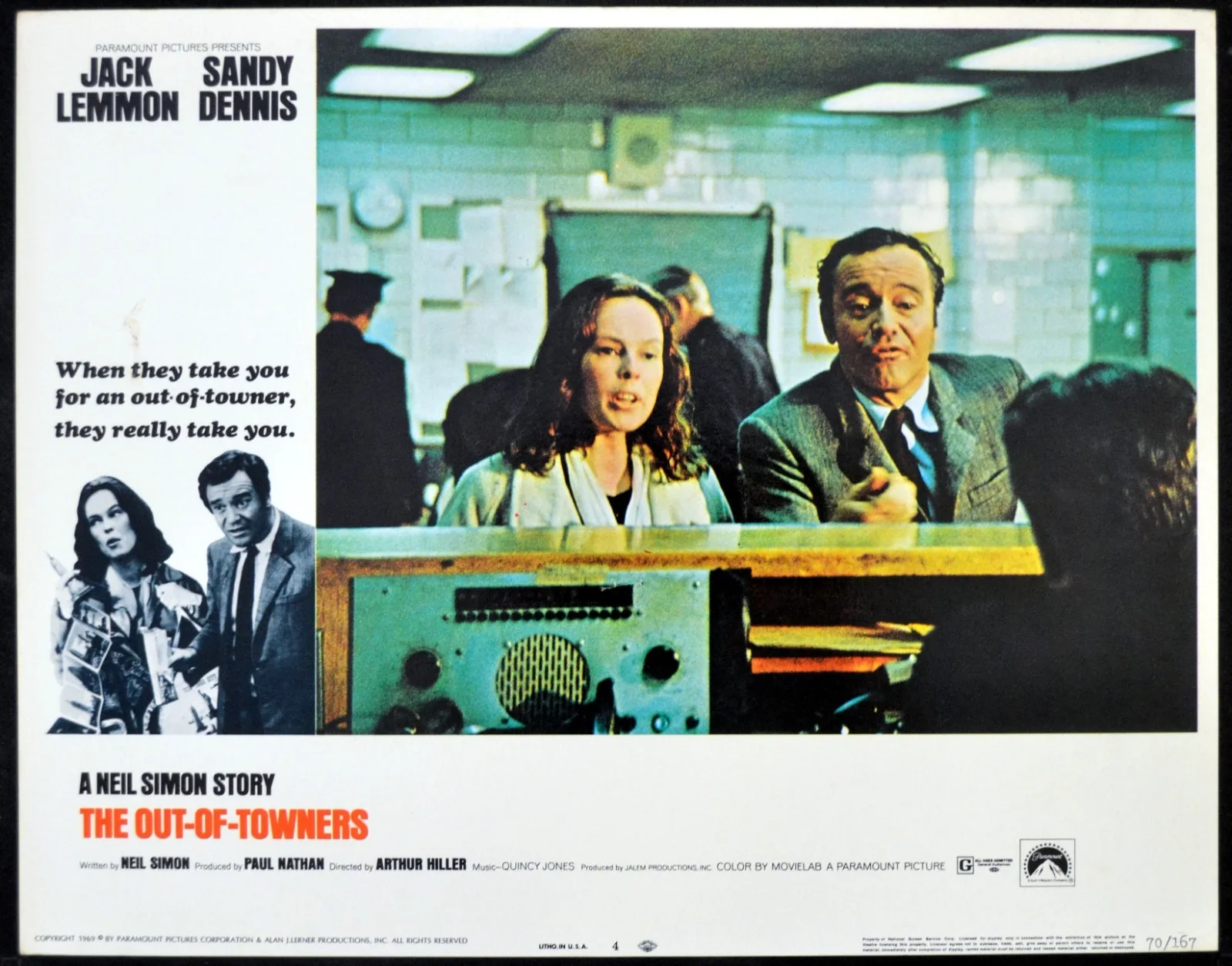 OUT-OF-TOWNERS 1970 Jack Lemmon, Sandy Dennis 6 LOBBY CARDS, изображение 3