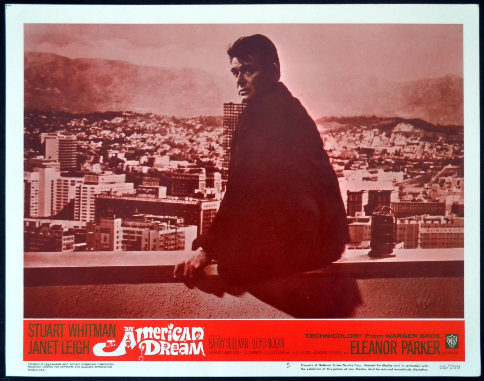AN AMERICAN DREAM 1966 Stuart Whitman, Norman Mailer 4 LOBBY CARDS, изображение 3