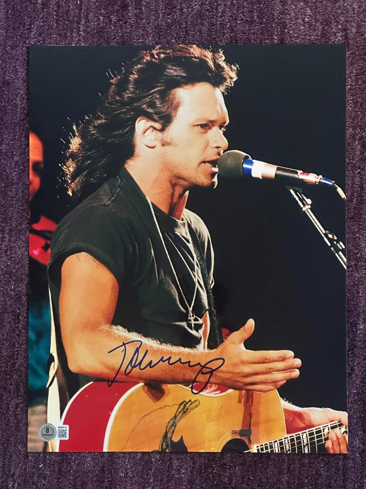 JOHN MELLENCAMP — JOHN MELLENCAMP Signed CONCERT 11x14 PHOTO Beckett (BAS) Auth