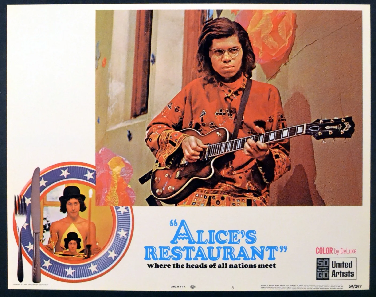 ALICE’S RESTAURANT 1969 Arlo Guthrie, Patricia Quinn, Tina Chen 4 LOBBY CARDS, изображение 2