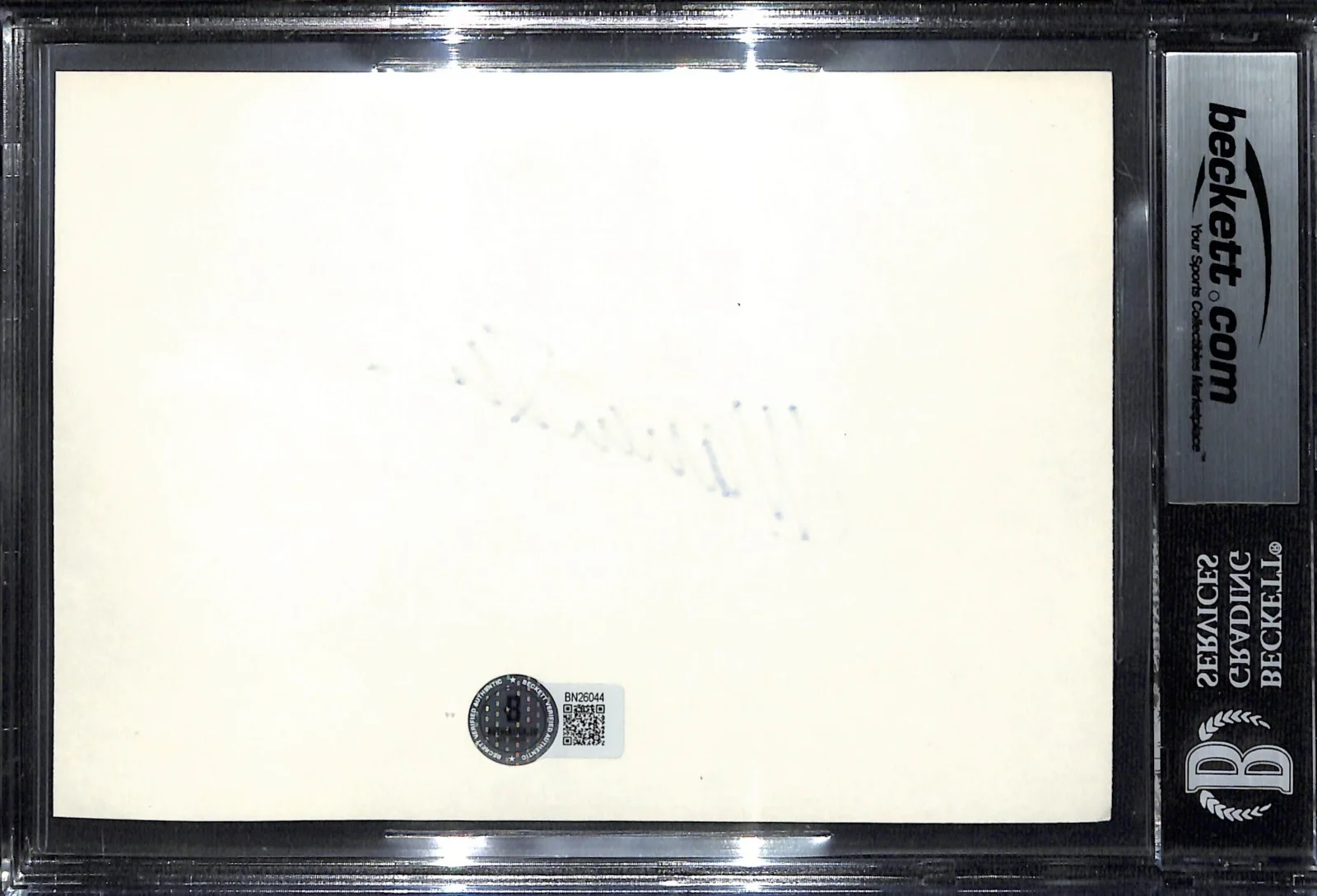 WARREN ZEVON Signed Autographed 5x7 Index Card CUT BECKETT SLABBED, изображение 2