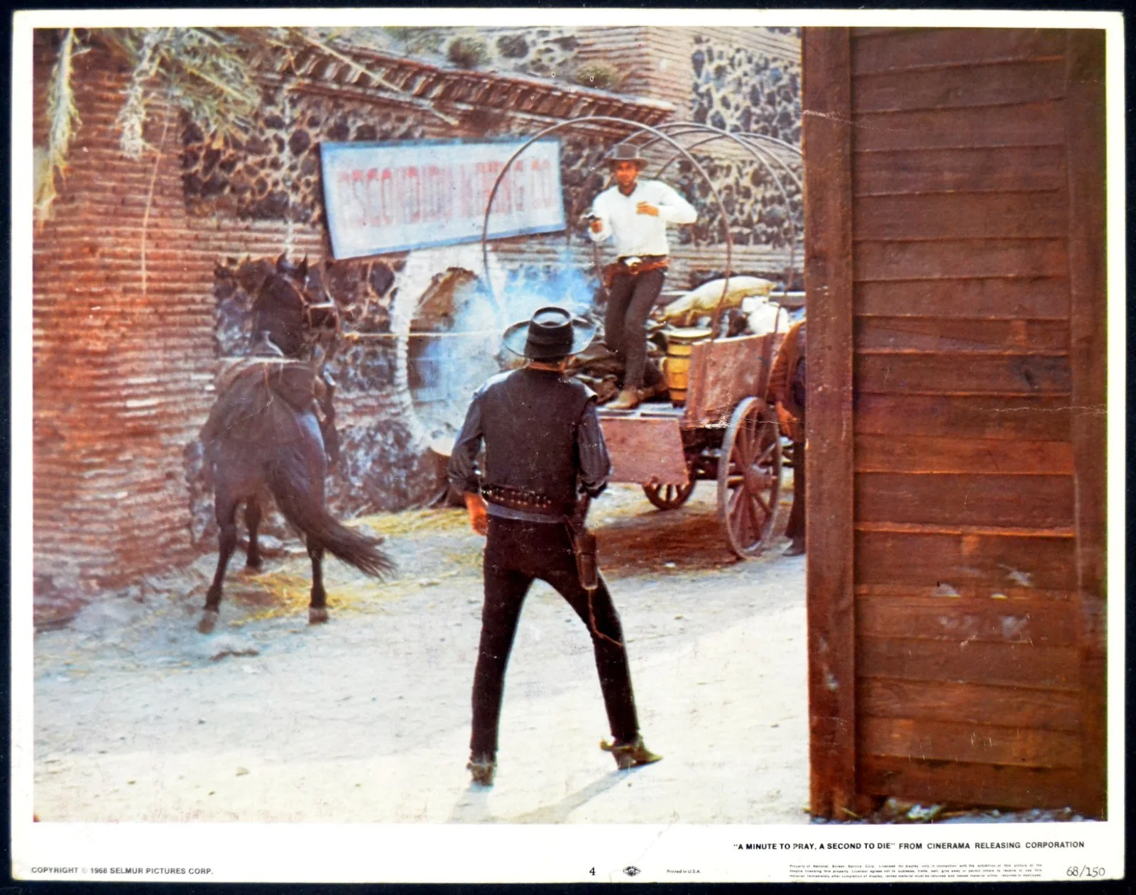 A MINUTE TO PRAY, A SECOND TO DIE 1967 Alex Cord, Robert Ryan 5 LOBBY CARDS, изображение 2