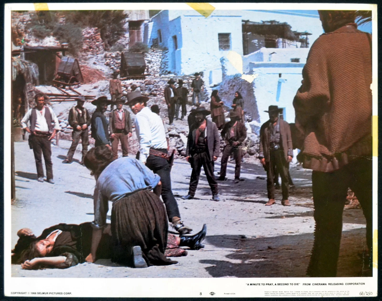 A MINUTE TO PRAY, A SECOND TO DIE 1967 Alex Cord, Robert Ryan 5 LOBBY CARDS, изображение 4