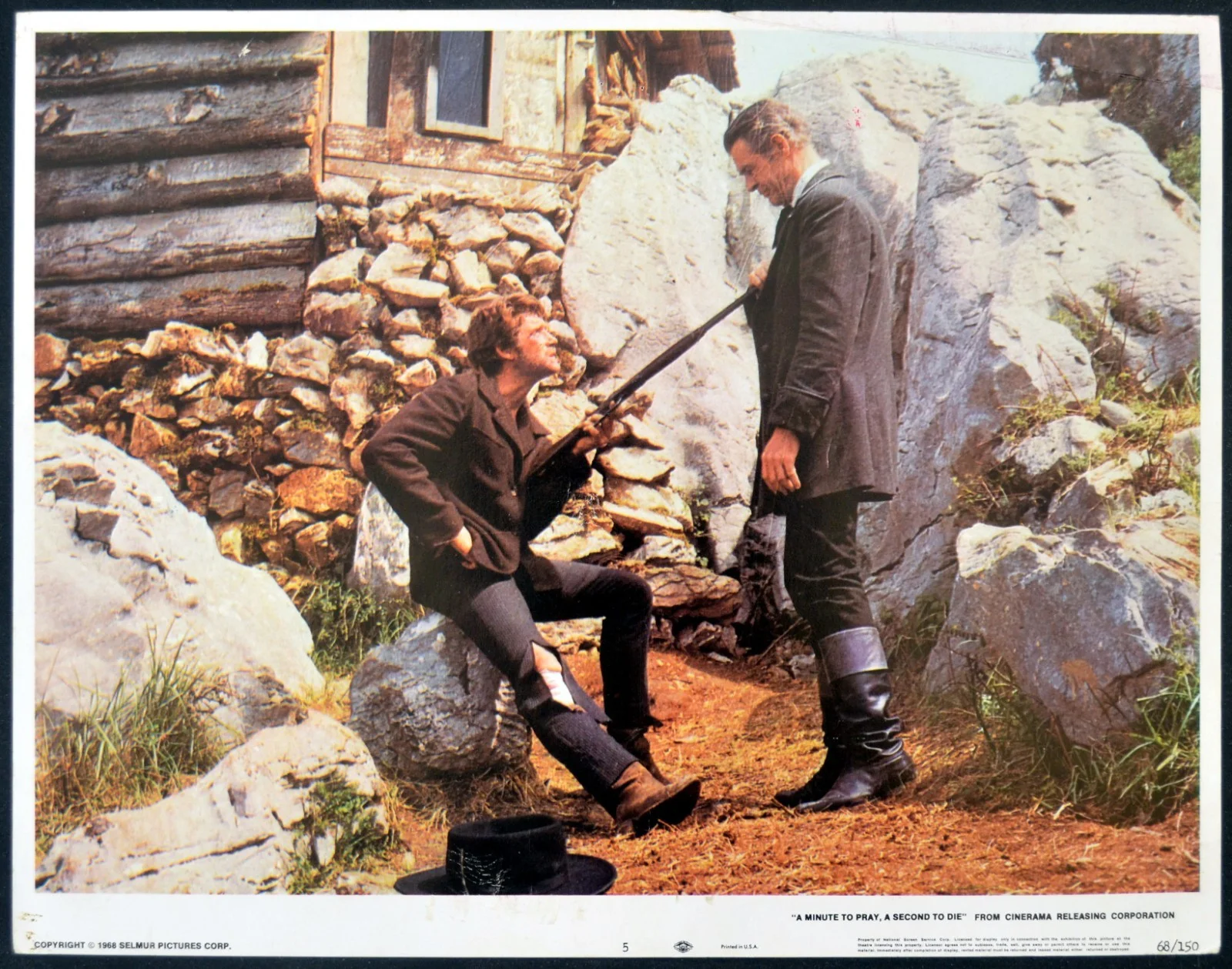 A MINUTE TO PRAY, A SECOND TO DIE 1967 Alex Cord, Robert Ryan 5 LOBBY CARDS, изображение 5