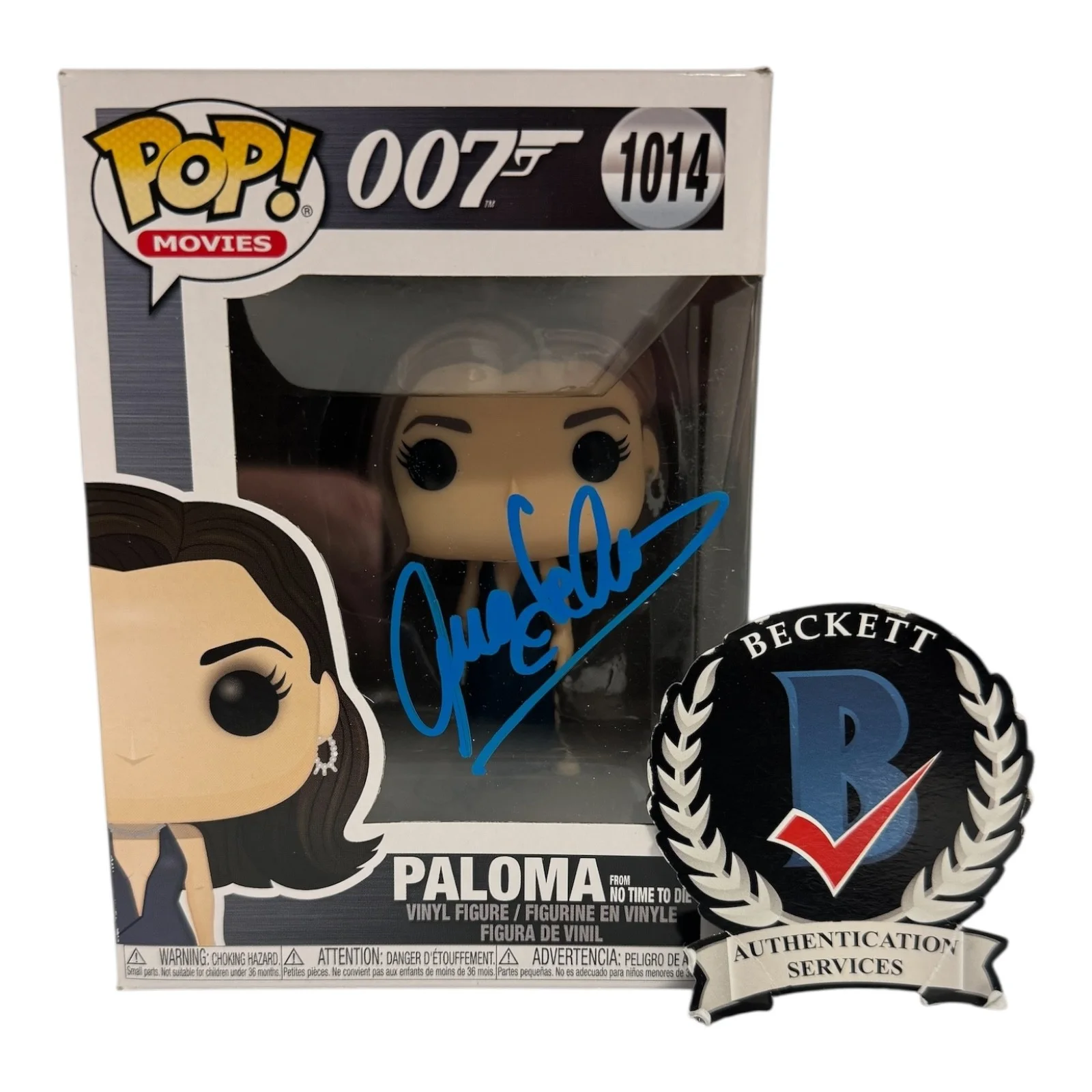 ANA DE ARMAS — ANA DE ARMAS SIGNED AUTOGRAPH JAMES BOND FUNKO POP 1014 BECKETT BAS 007 PALOMA