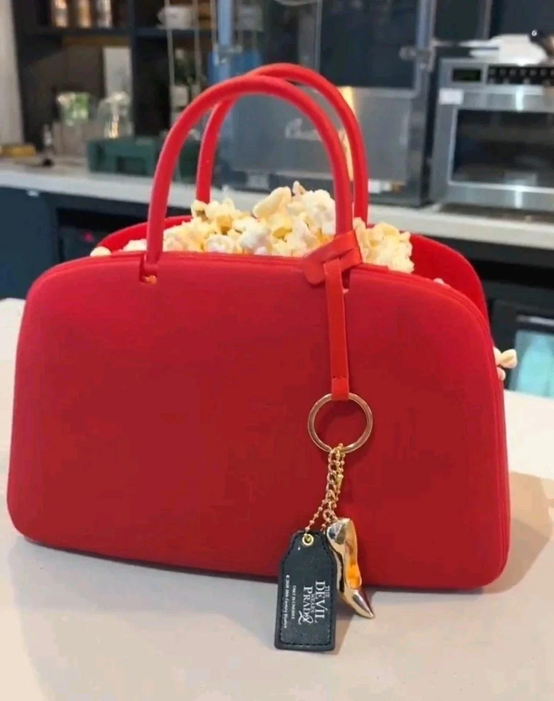 Odeon Devil Wears PRADA 2 Handbag Popcorn Bucket & "Devil" Heels Keyring | NEW, image 2