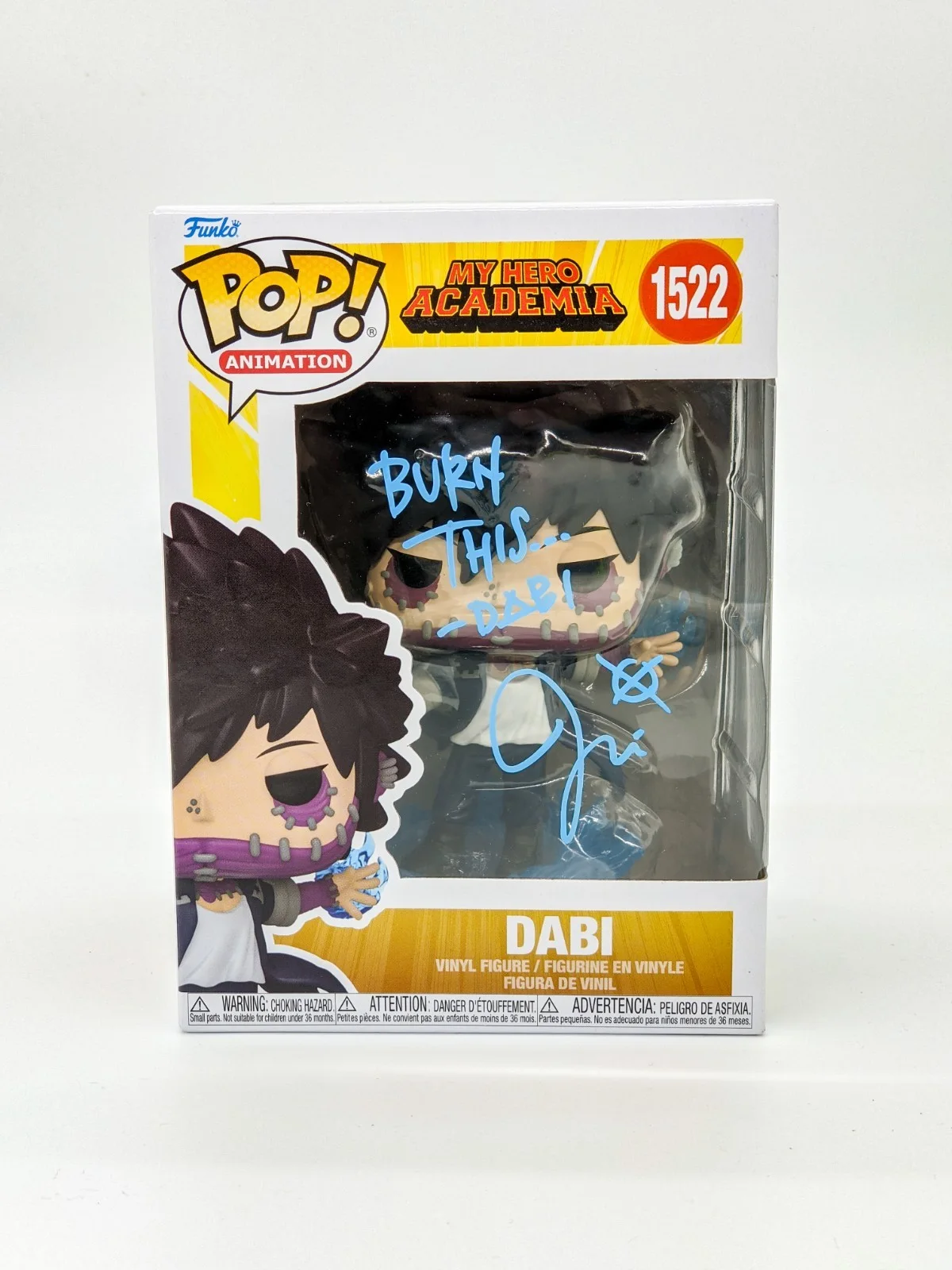Jason Liebrecht — Jason Liebrecht My Hero Academia Dabi #1522 Signed Funko Pop JSA Autograph, изображение 2