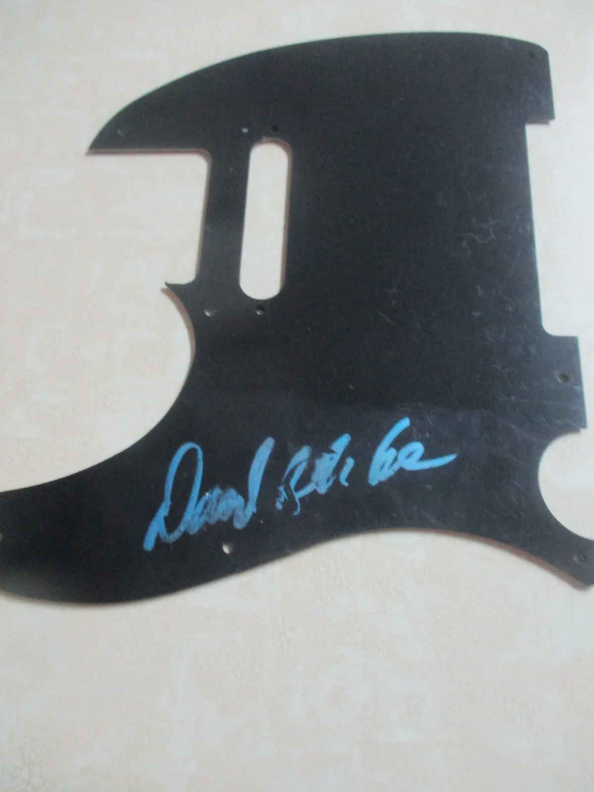 DAVID ALLAN COE (RIP) signed/autographed black pick guard, image 2