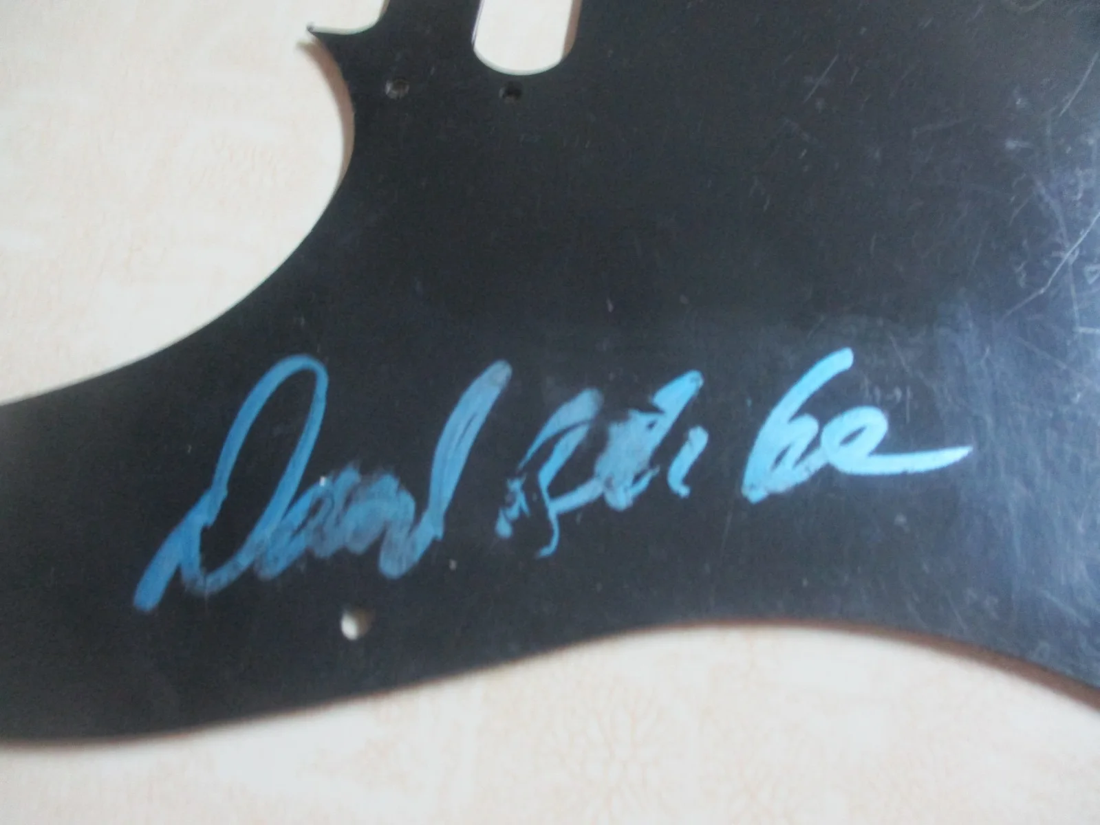 DAVID ALLAN COE (RIP) signed/autographed black pick guard, image 3