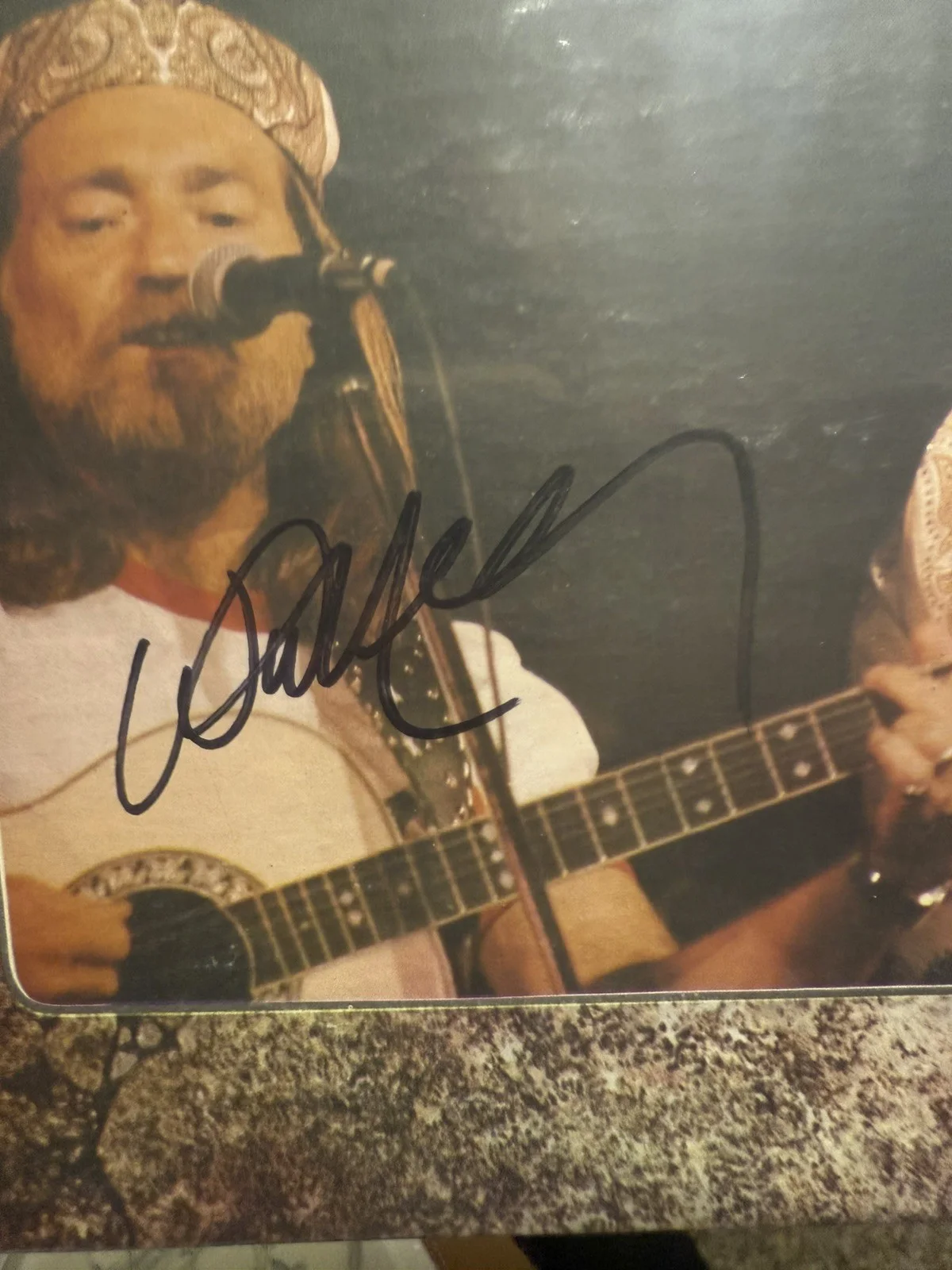 Willie Nelson David Allan Coe Signed Autographed Willie And David Vinyl Album lp, image 2