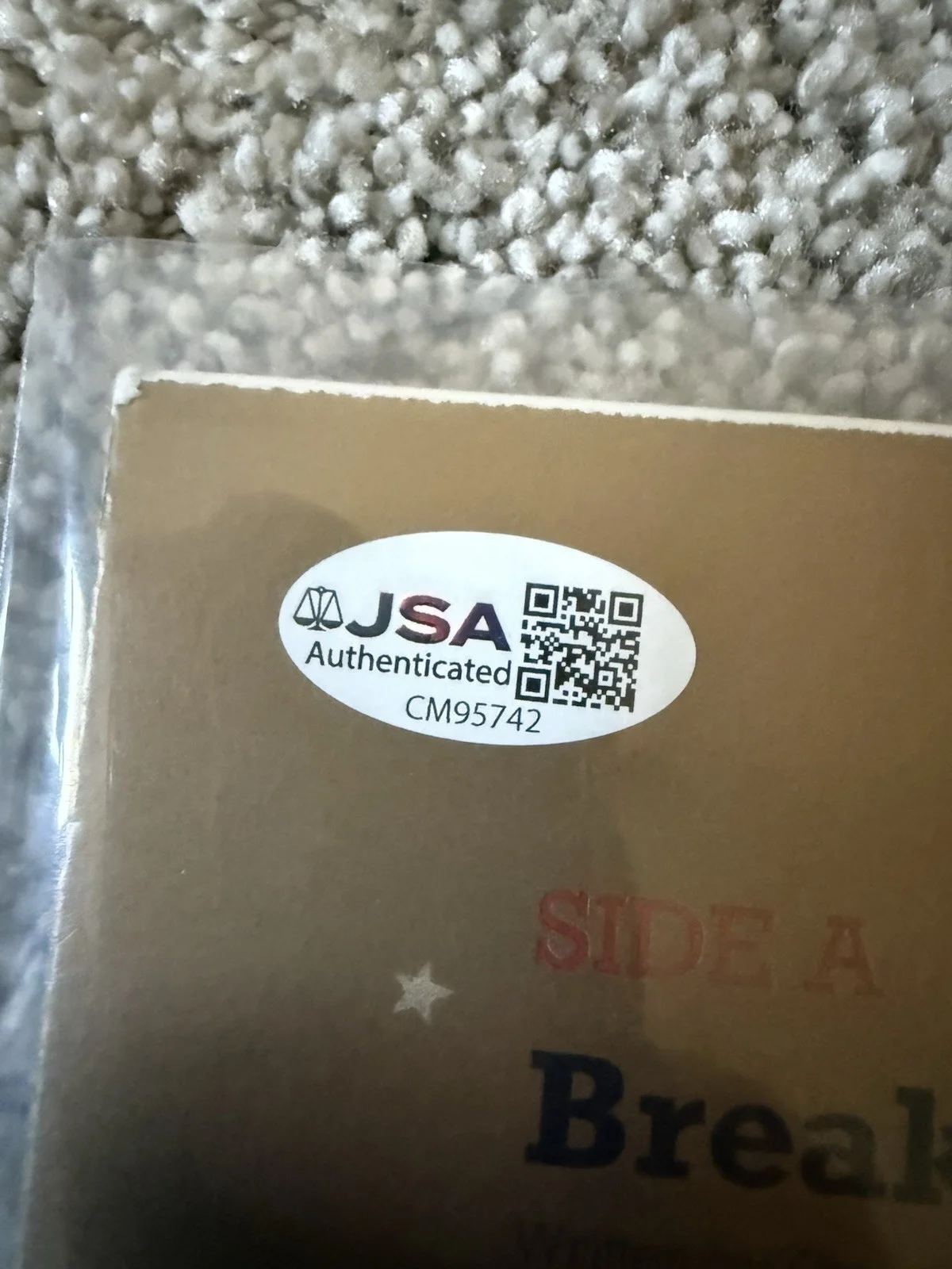 MILEY CYRUS SIGNED BREAKOUT VINYL W/JSA COA AUTOGRAPH, image 5