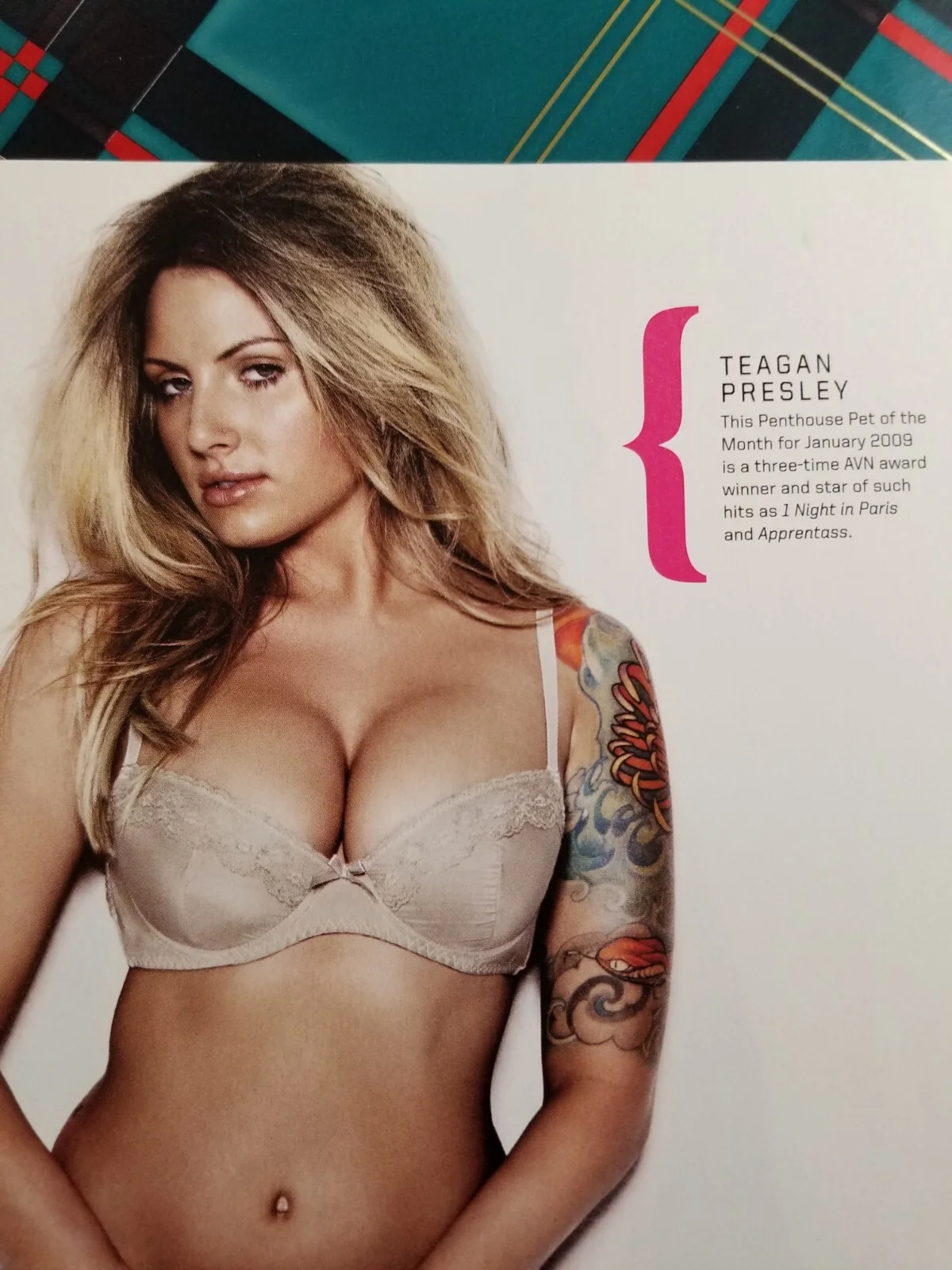 teagan presley — Teagan Presley Signed Inked Magazine PSA Coa Porn Star Tattoo Model Celebrity, image 3