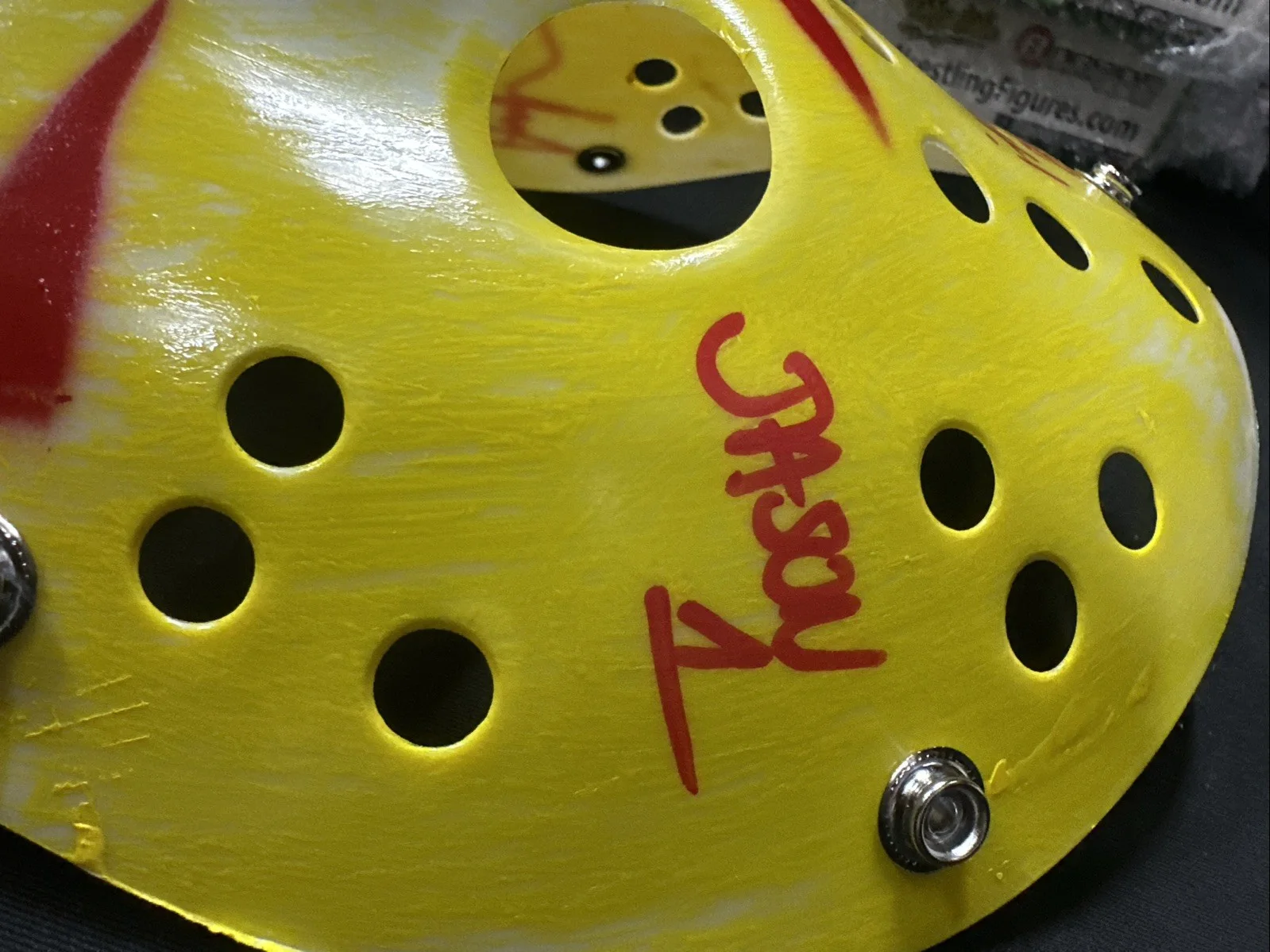 Ari Lehman Jason 1 Signed Neon Yellow Mask Friday 13th JSA COA, image 3