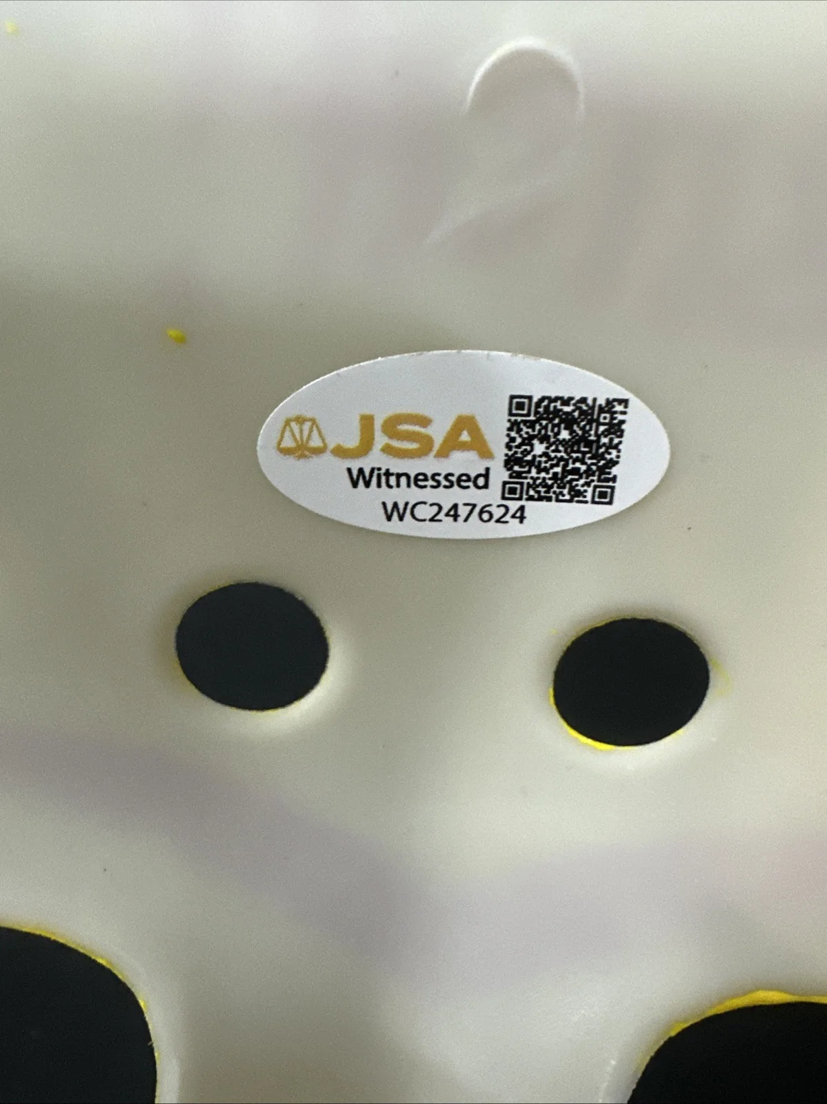 Ari Lehman Jason 1 Signed Neon Yellow Mask Friday 13th JSA COA, image 4