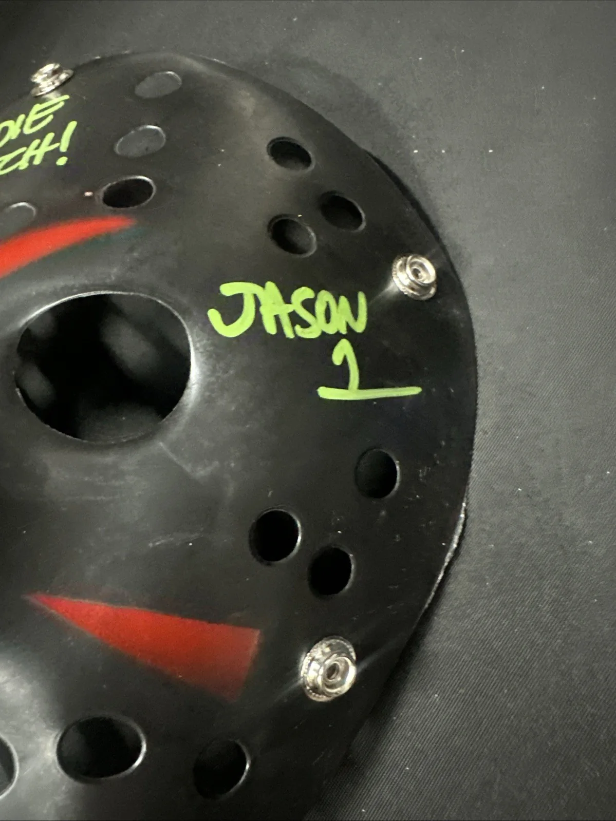 Ari Lehman Signed Jason 1 Friday The 13th Hockey Mask Black Mask JSA COA, image 3