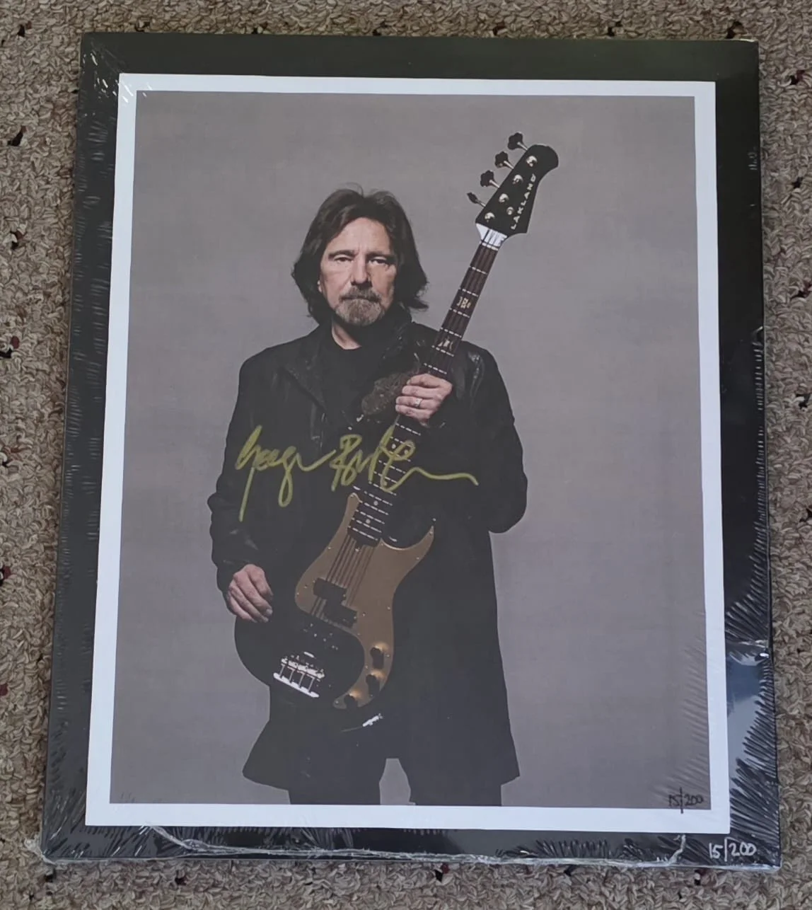 Geezer Butler Black Sabbath Hand Signed Numbered 8X10 Photo w/Slipcase L.E., изображение 2