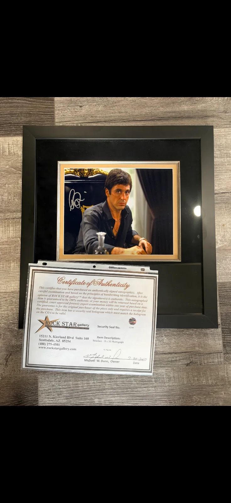 movie signed memorabilia Godfather, Scarface, Frank Sinatra, image 4