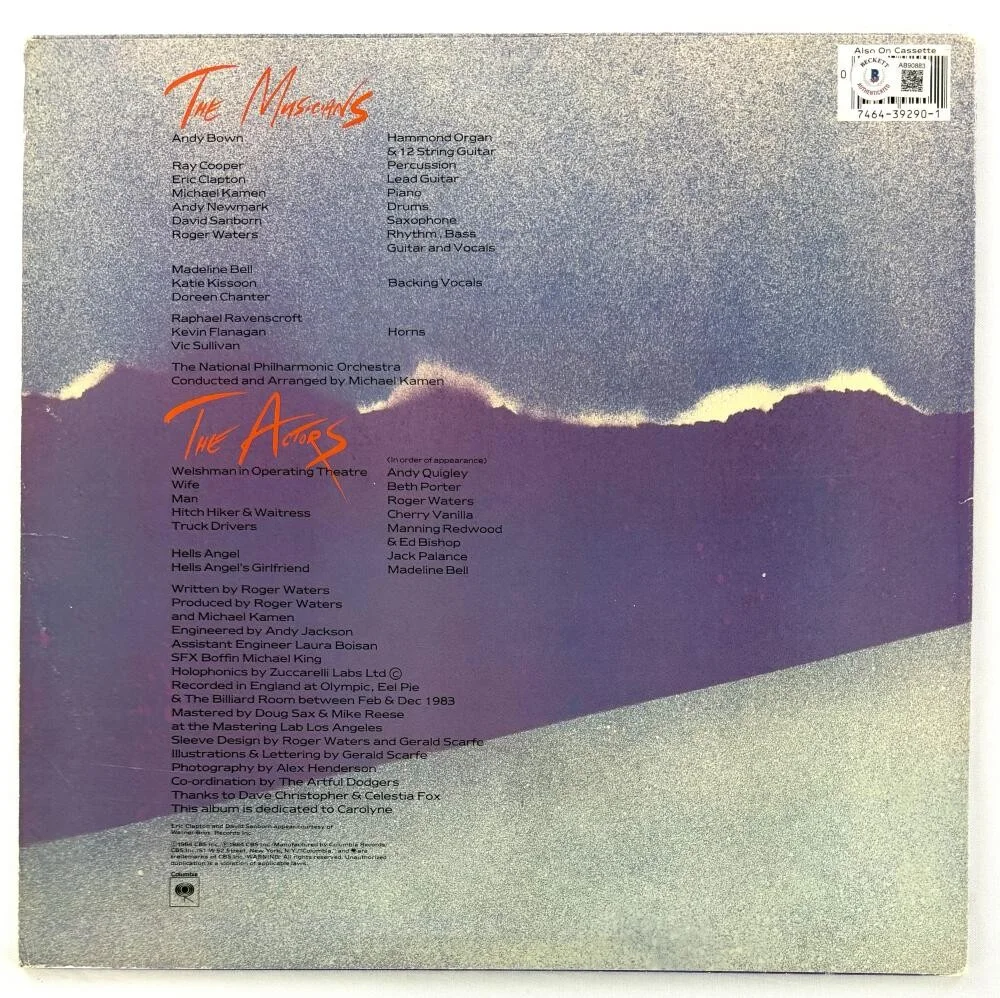Roger Waters — Roger Waters Signed Autograph The Pros and Cons Hitchhiking Album Record Beckett, изображение 2