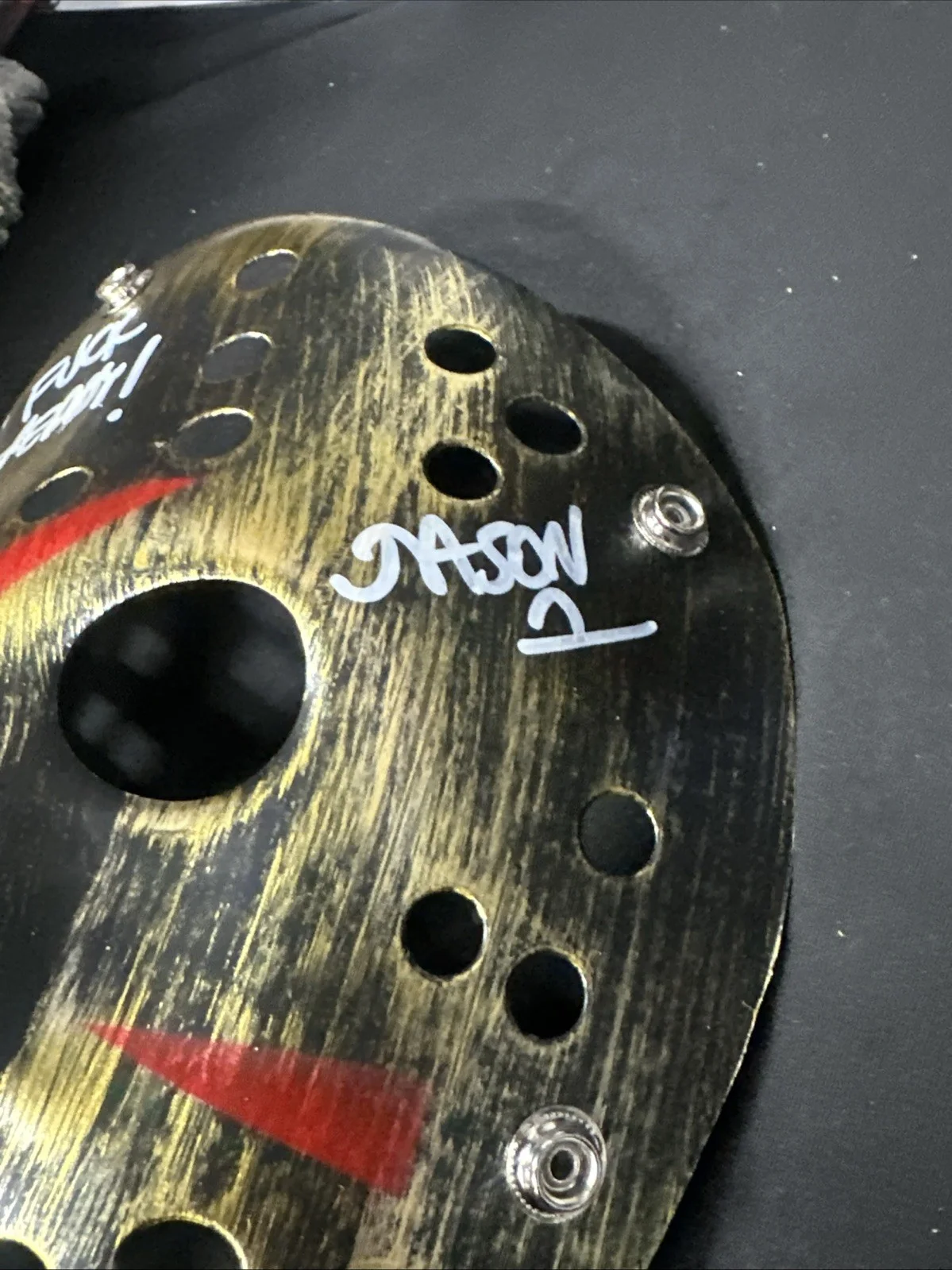 Ari Lehman Jason 1 Signed Gold Mask Friday 13th Jsa Coa Autographed, изображение 3