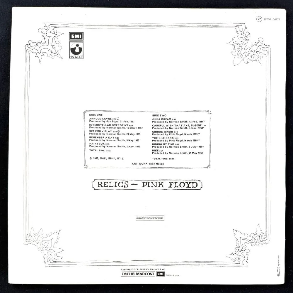Nick Mason, Roger Waters — Roger Waters Nick Mason Signed Autograph Pink Floyd Relics Album Record JSA COA, image 2