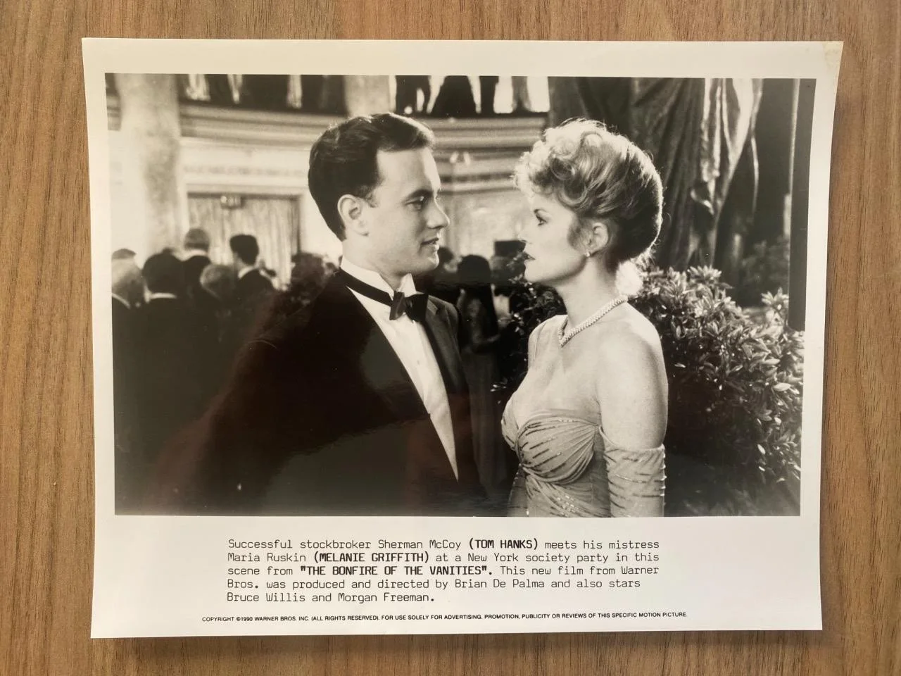 4 Original The Bonfire of the Vanities Press Film Still Photos 1990 Tom Hanks, изображение 5