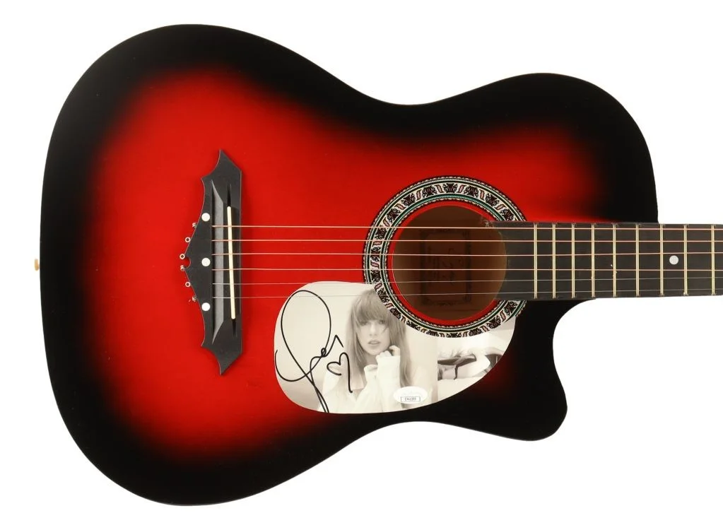 Taylor Swift — Taylor Swift Signed 38" Red Acoustic Guitar JSA, image 2