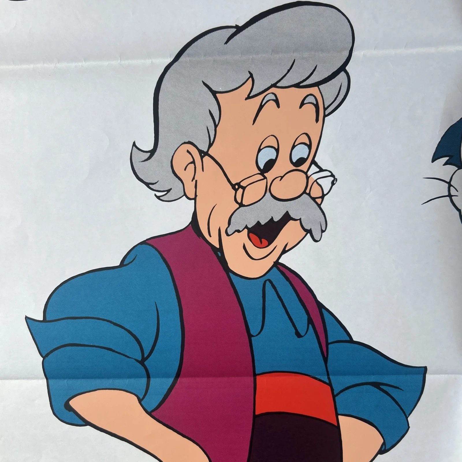 Disney's Pinocchio Film - Original UK Character Quad Poster - 1978 Re-release, изображение 2