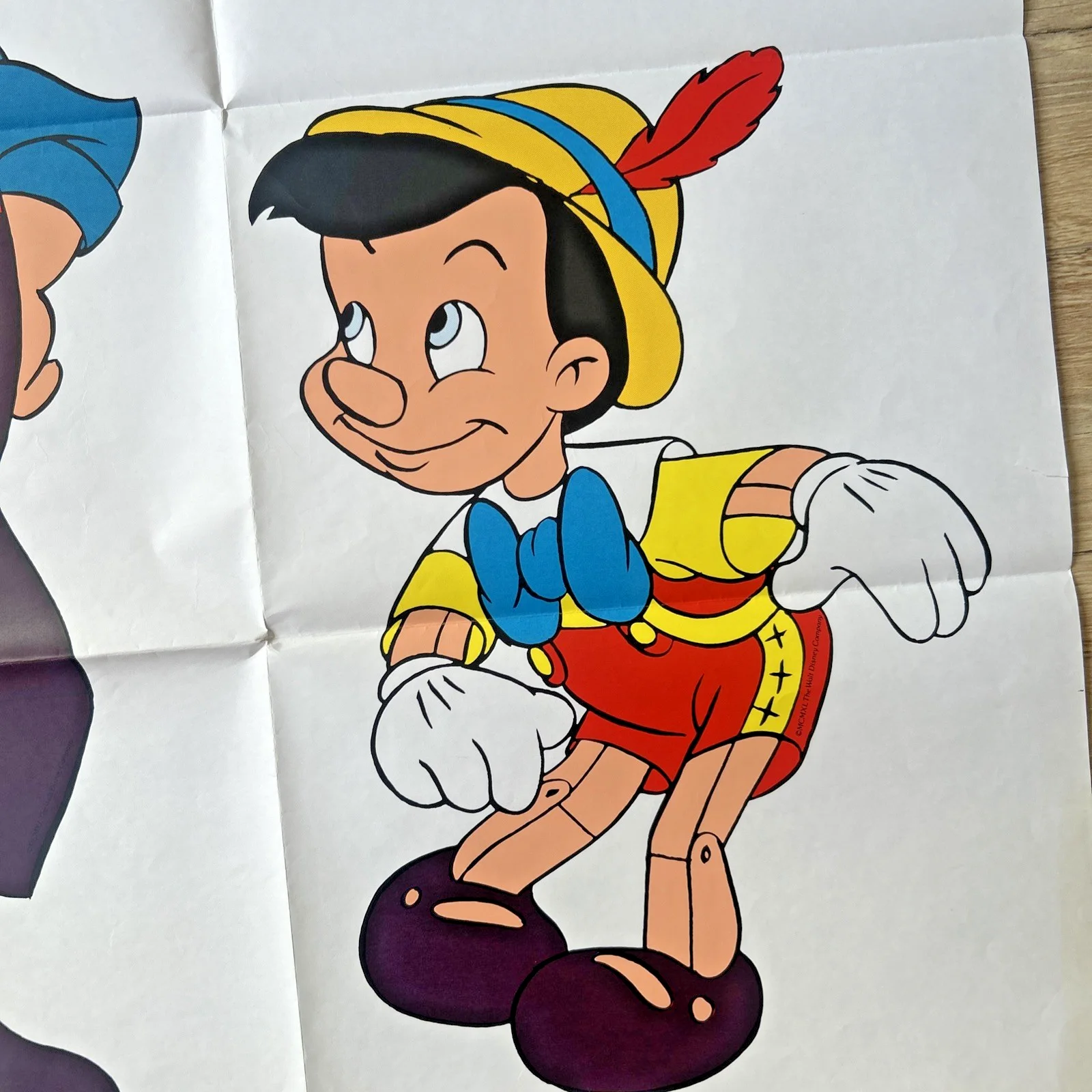 Disney's Pinocchio Film - Original UK Character Quad Poster - 1978 Re-release, изображение 4