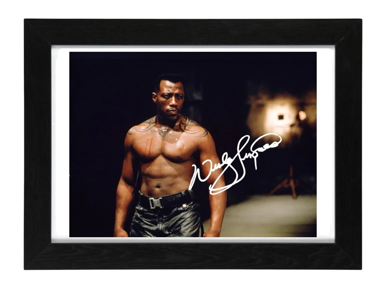 Wesley Snipes Signed Autograph PHOTO Pre Print / Framed / Blade, image 2