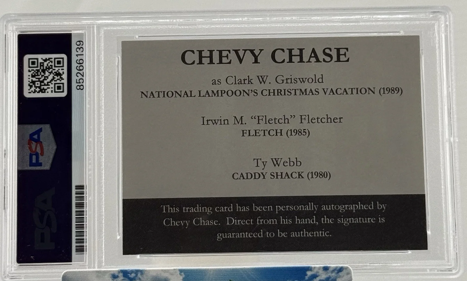 Chevy Chase — Chevy Chase Signed Caddyshack Card Triple Character PSA AUTHENTIC AUTOGRAPH 139, image 2